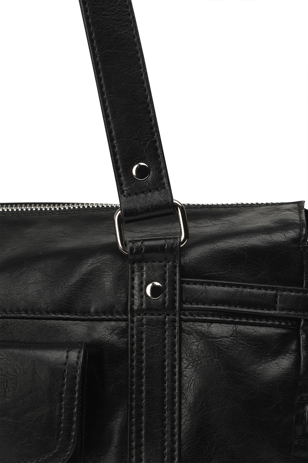 Deinet - Belted Pocket Shoulder Bag (Black) product image 7 | TRAB K-Fashion Australia