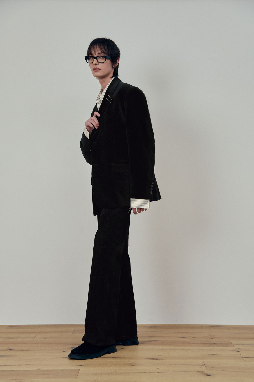 Stu - Embroidery Velvet Denim Pants (Black) product image 11 | TRAB K-Fashion Australia