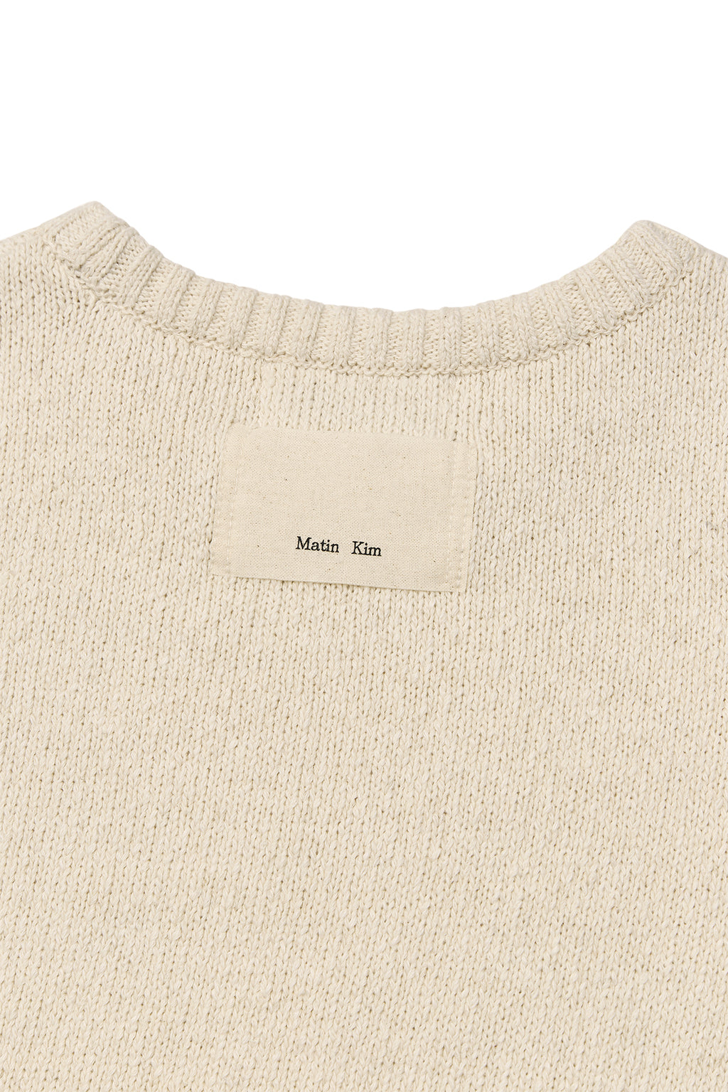 Matin Kim - Big Logo Printing Knit Vest (Beige) product image 5 | TRAB K-Fashion Australia