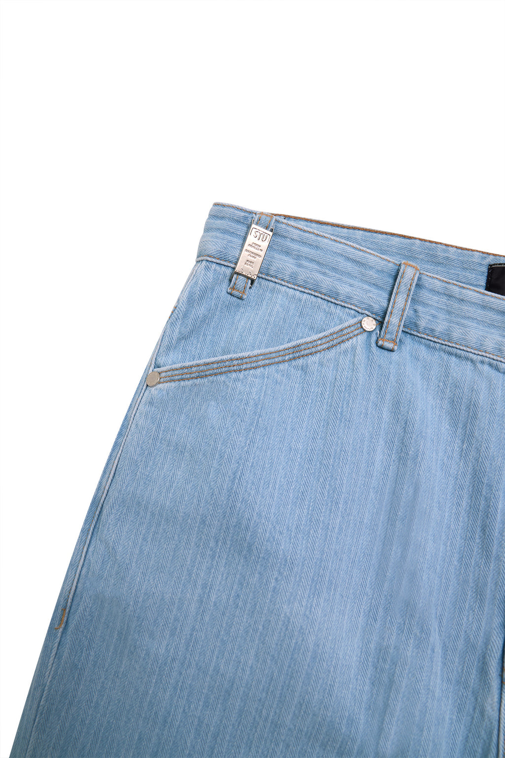 Stu - Embo Stripe Denim Pants Light (Blue) product image 19 | TRAB K-Fashion Australia