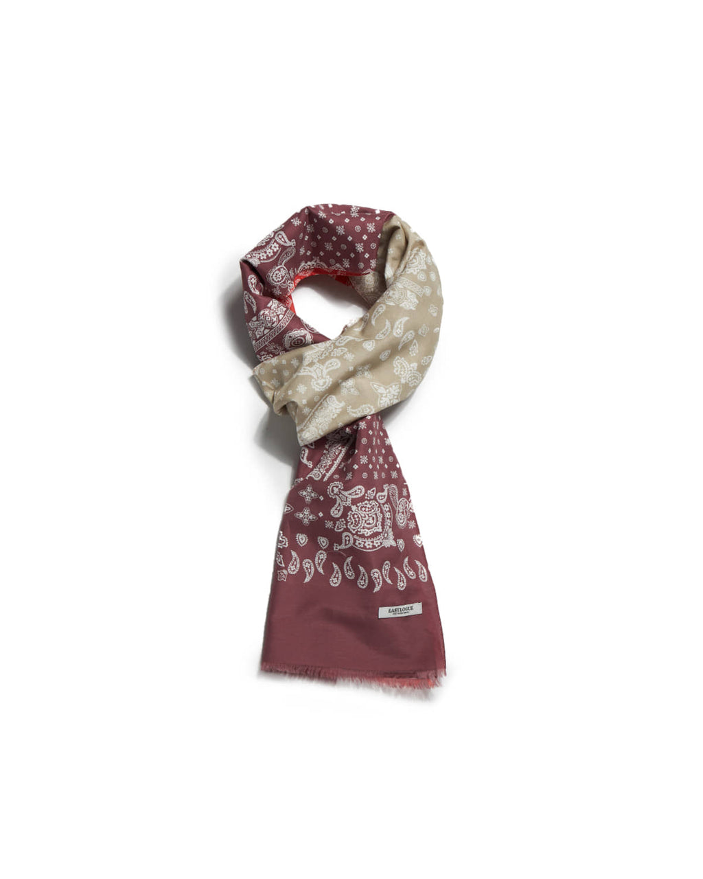 Eastlogue - Silk Scarf (Beige & Purple & Red) product image 4 | TRAB K-Fashion Australia