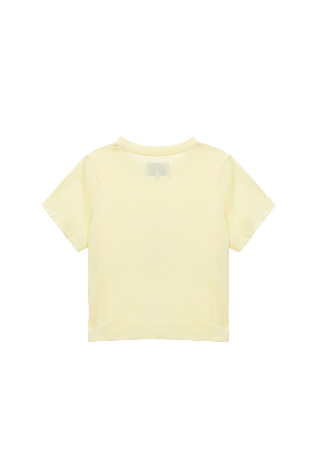 Matin Kim - Matin Embroidery Logo Crop Top (Light Yellow) product image 2 | TRAB K-Fashion Australia
