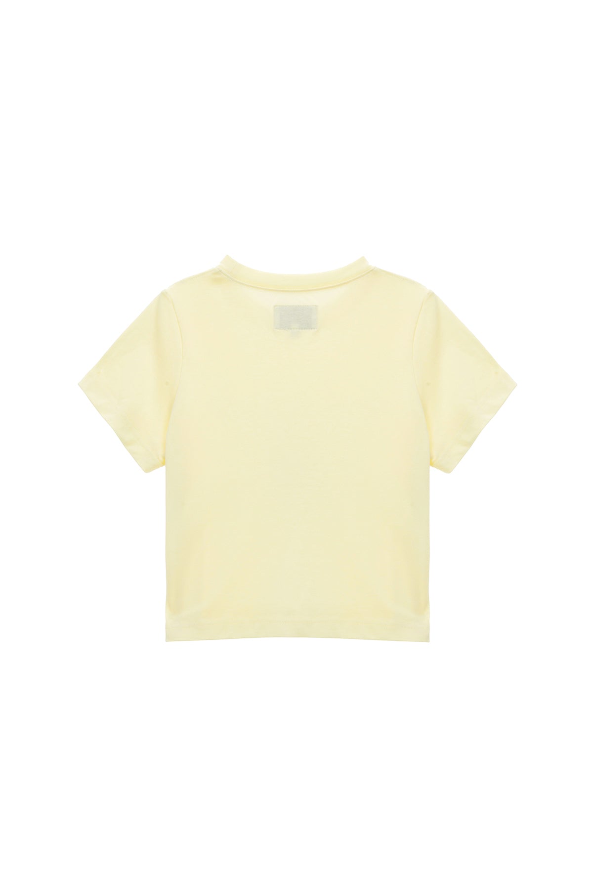 Matin Kim - Matin Embroidery Logo Crop Top (Light Yellow) product image 2 | TRAB K-Fashion Australia