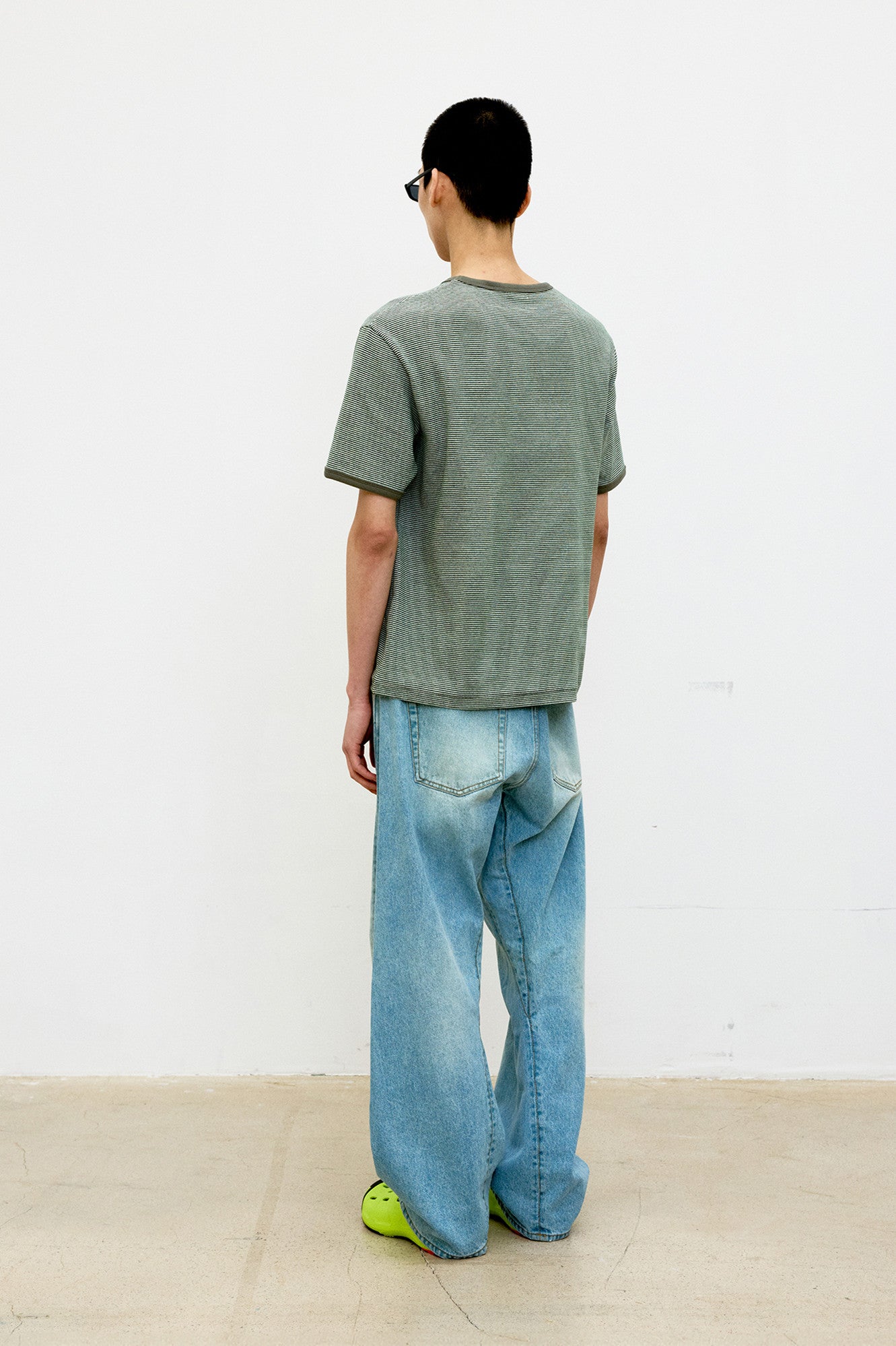 Coor - Stripe Ringer T-Shirt (Dark Green) product image 4 | TRAB K-Fashion Australia