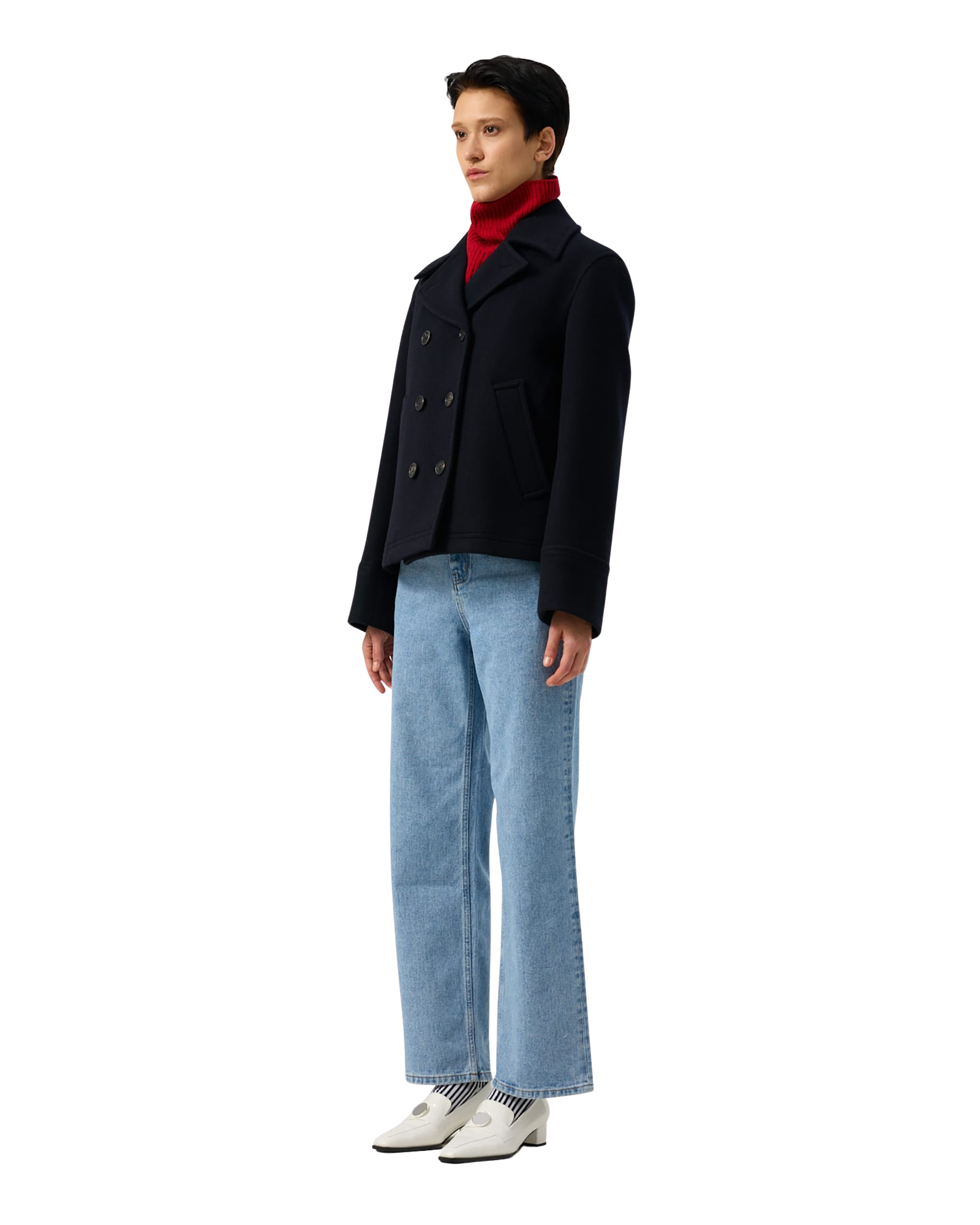 Kimhe Kim - Classic Pea Coat (Dark Navy) product image 3 | TRAB K-Fashion Australia