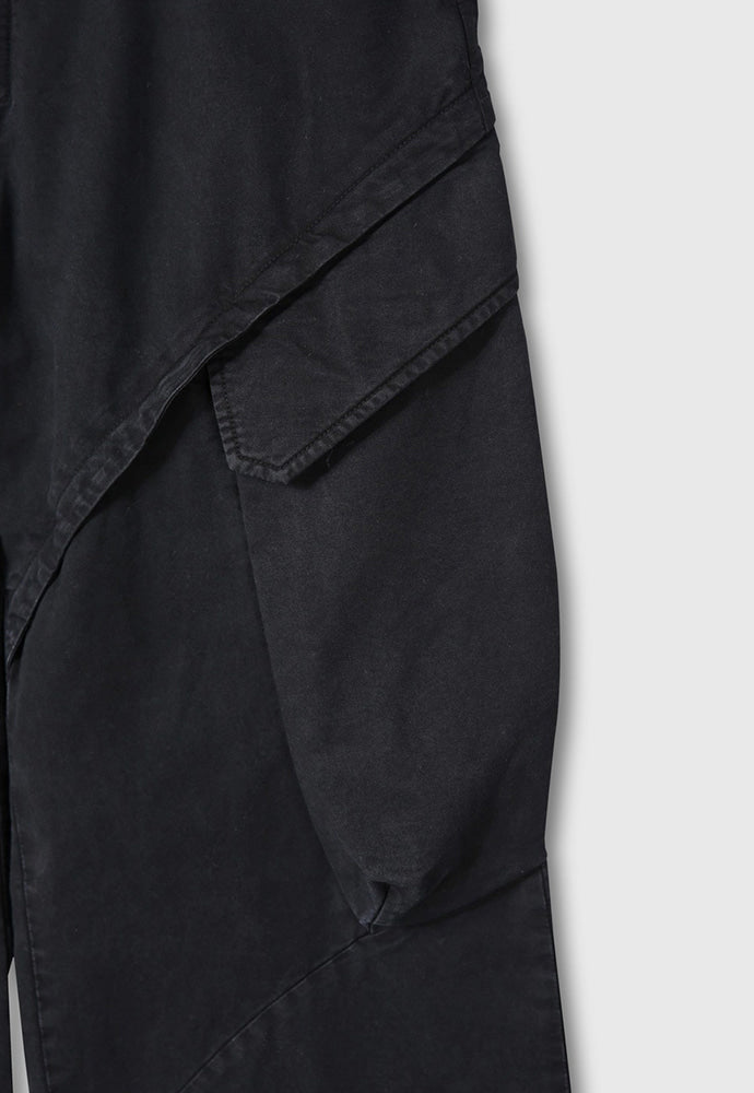 Tonywack - Garment-Dyed Gabardine Wide Cargo Pants (Carbon Pigment) product image 12 | TRAB K-Fashion Australia