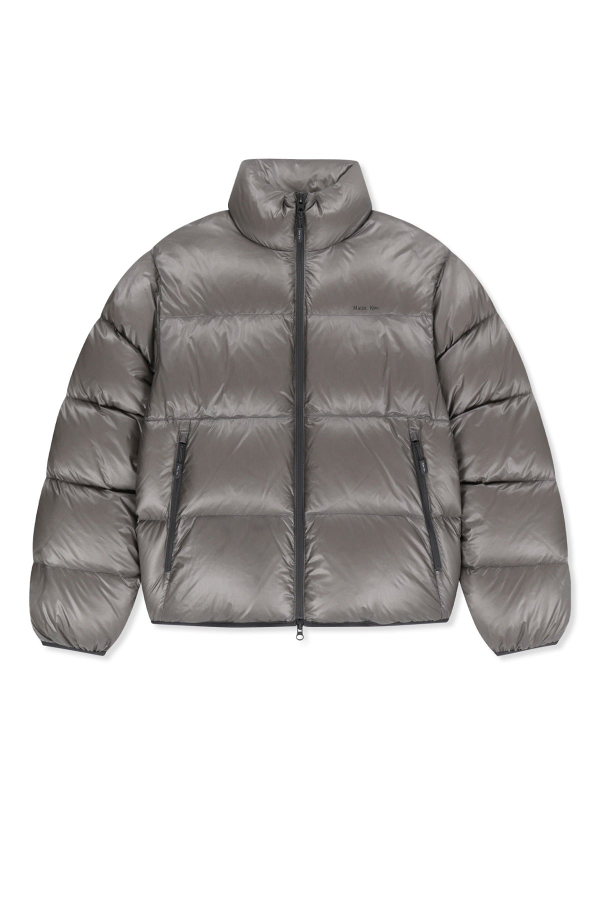 Matin Kim - Icon Logo Down Jumper (Light Grey) product image 1 | TRAB K-Fashion Australia