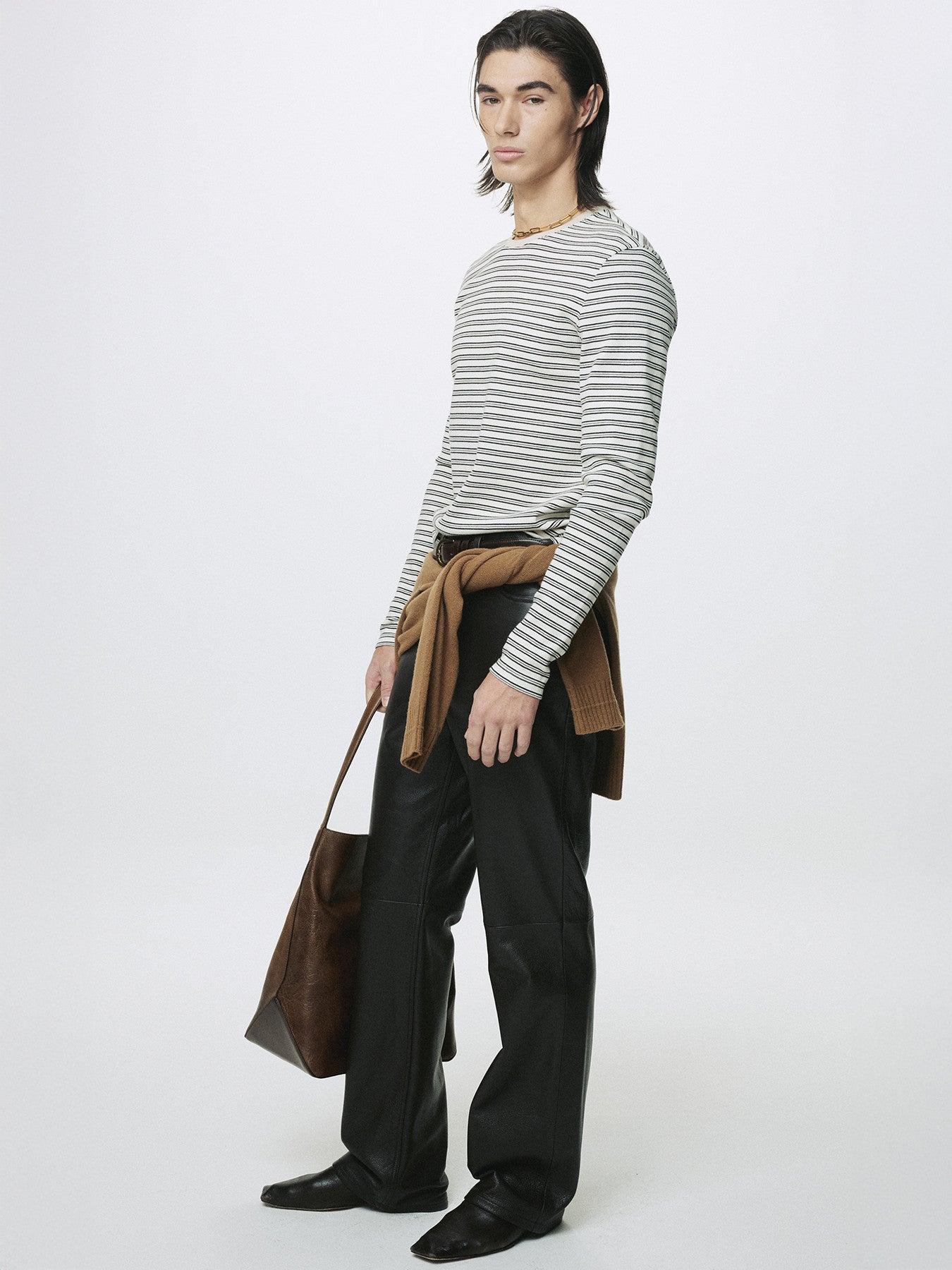 Tonywack - Striped Long Sleeve Top (Cream/Black) product image 4 | TRAB K-Fashion Australia