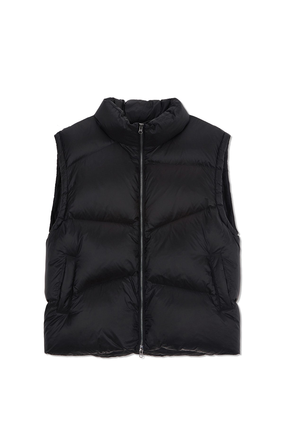 Matin Kim - Unbalance Quilted Down Vest (Black) product image 1 | TRAB K-Fashion Australia