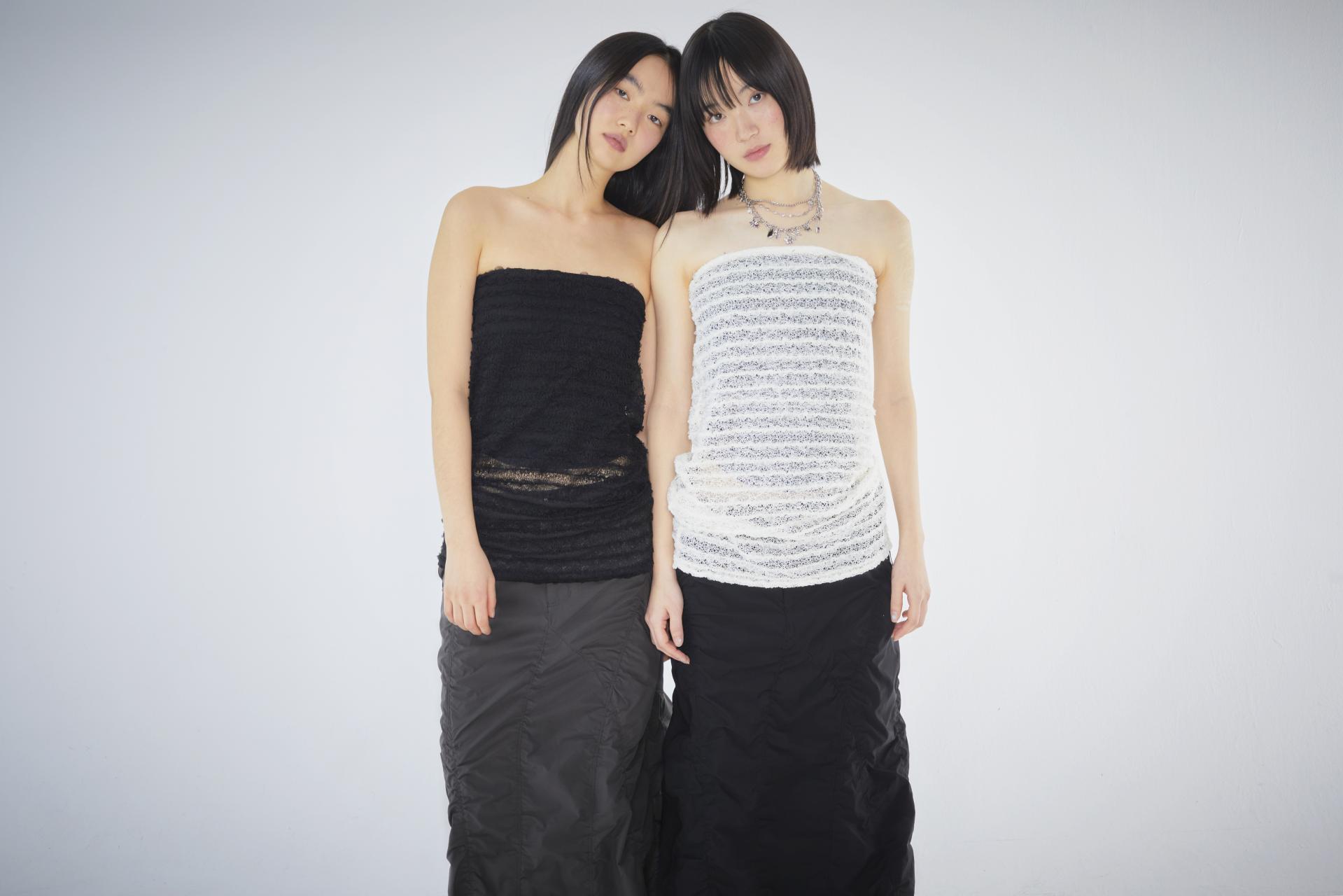 Coyseio - Wave Stitch Tube Top (Black) product image 6 | TRAB K-Fashion Australia