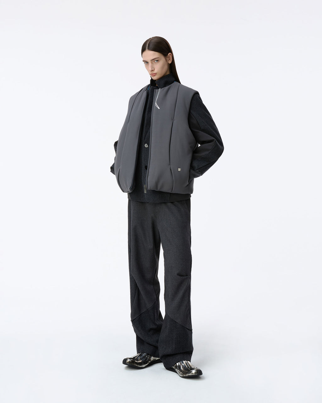 Ader Error - Puffer Vest Product. 8 (Grey) product image 1 | TRAB K-Fashion Australia