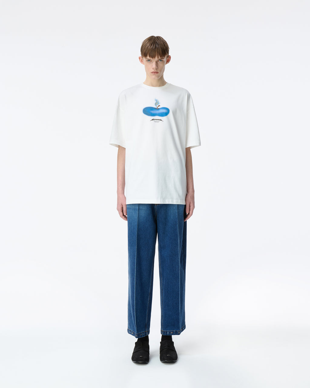 Ader Error - Press Apple T-shirt Product. 46 (Off White) product image 2 | TRAB K-Fashion Australia