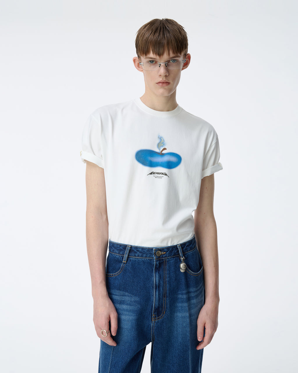 Ader Error - Press Apple T-shirt Product. 46 (Off White) product image 5 | TRAB K-Fashion Australia