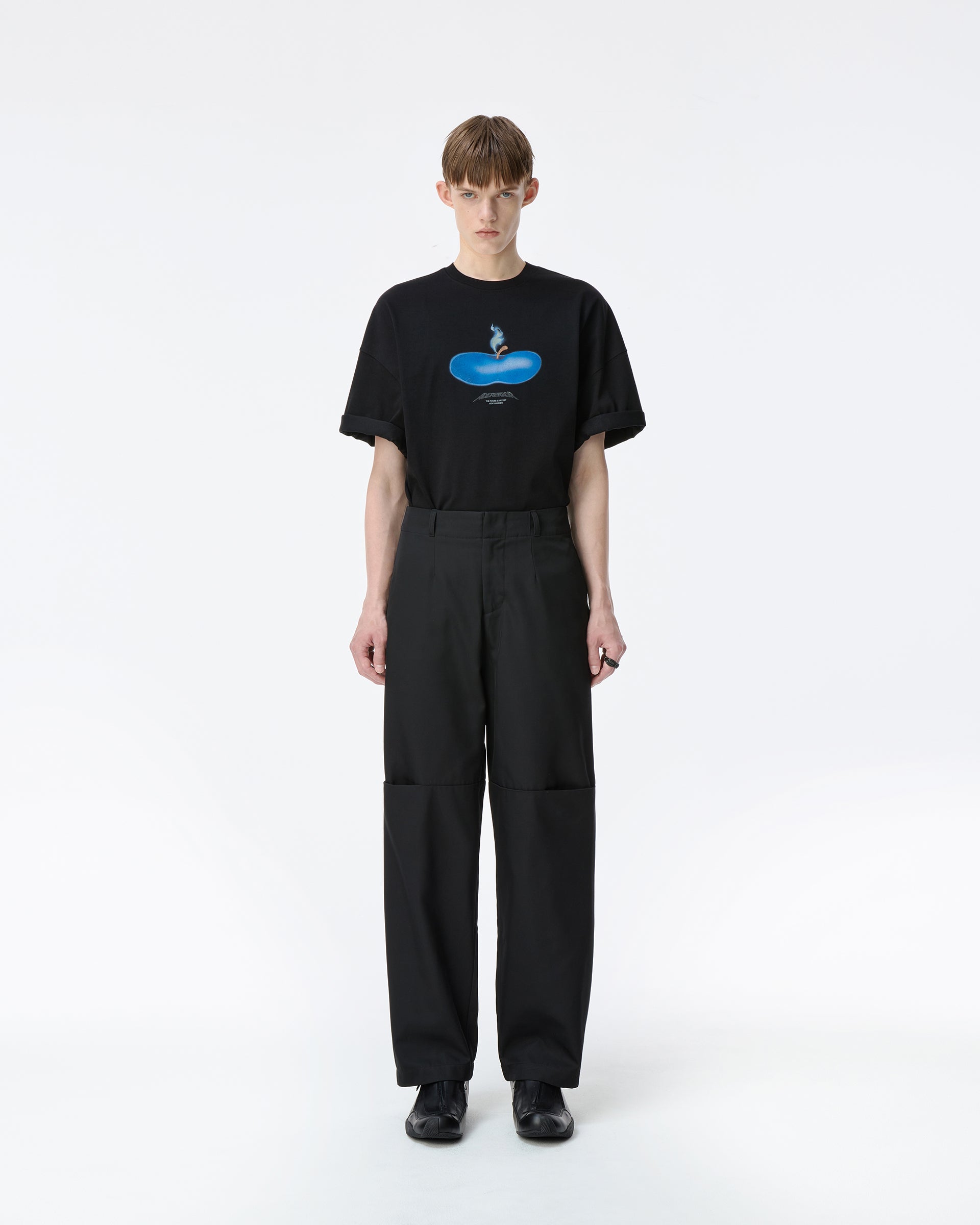 Ader Error - Press Apple T-shirt Product. 46 (Noir) product image 1 | TRAB K-Fashion Australia