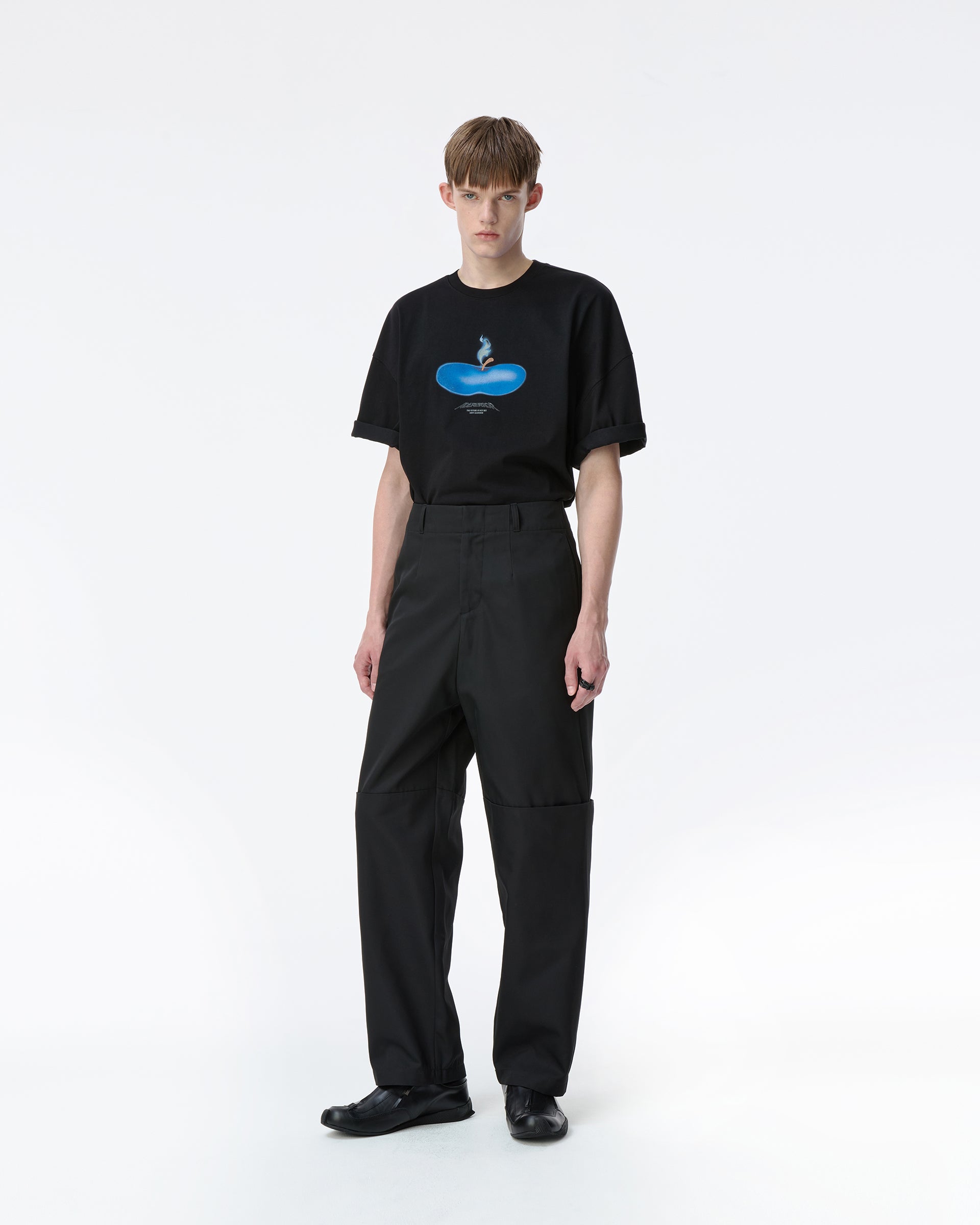Ader Error - Press Apple T-shirt Product. 46 (Noir) product image 4 | TRAB K-Fashion Australia