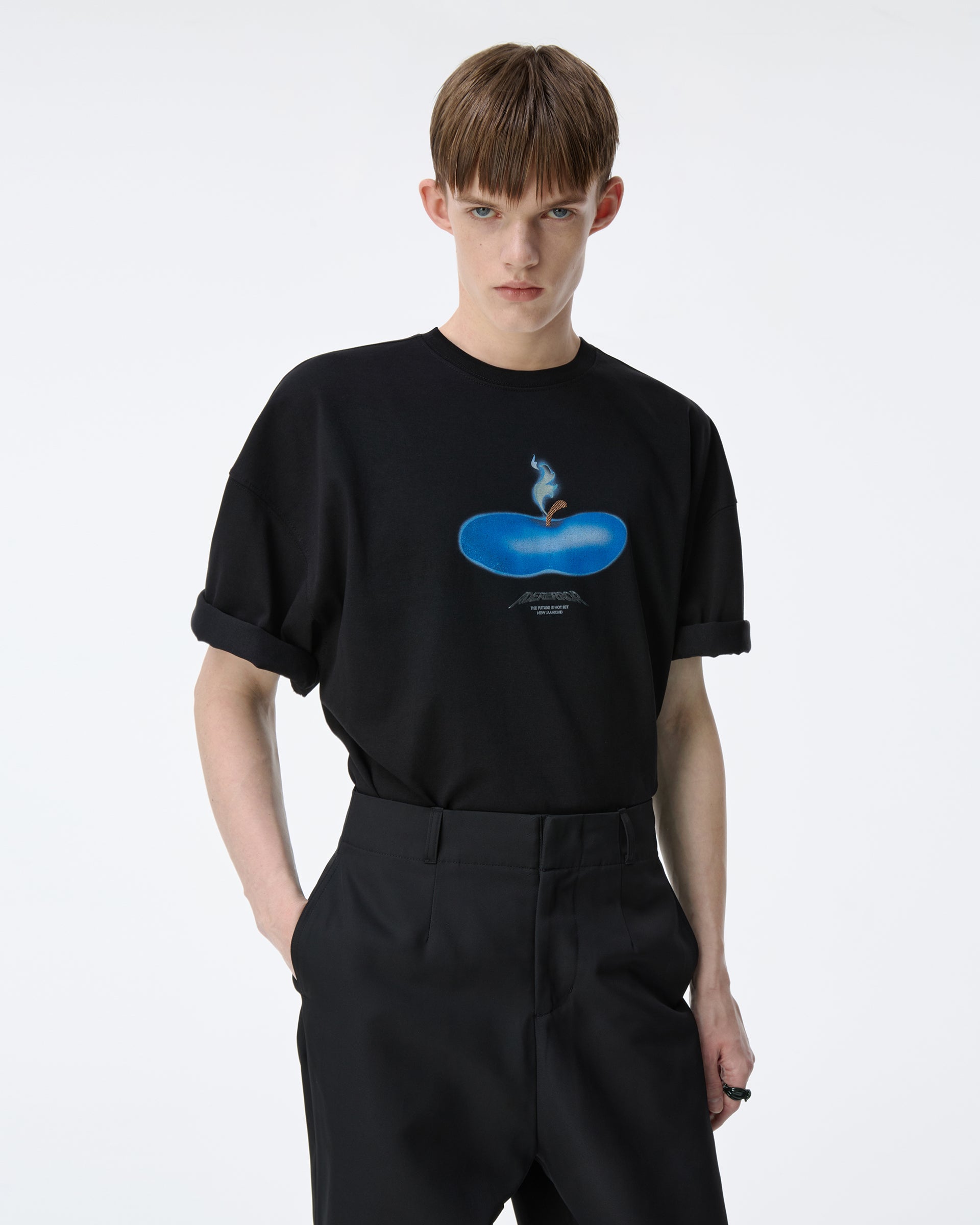 Ader Error - Press Apple T-shirt Product. 46 (Noir) product image 5 | TRAB K-Fashion Australia