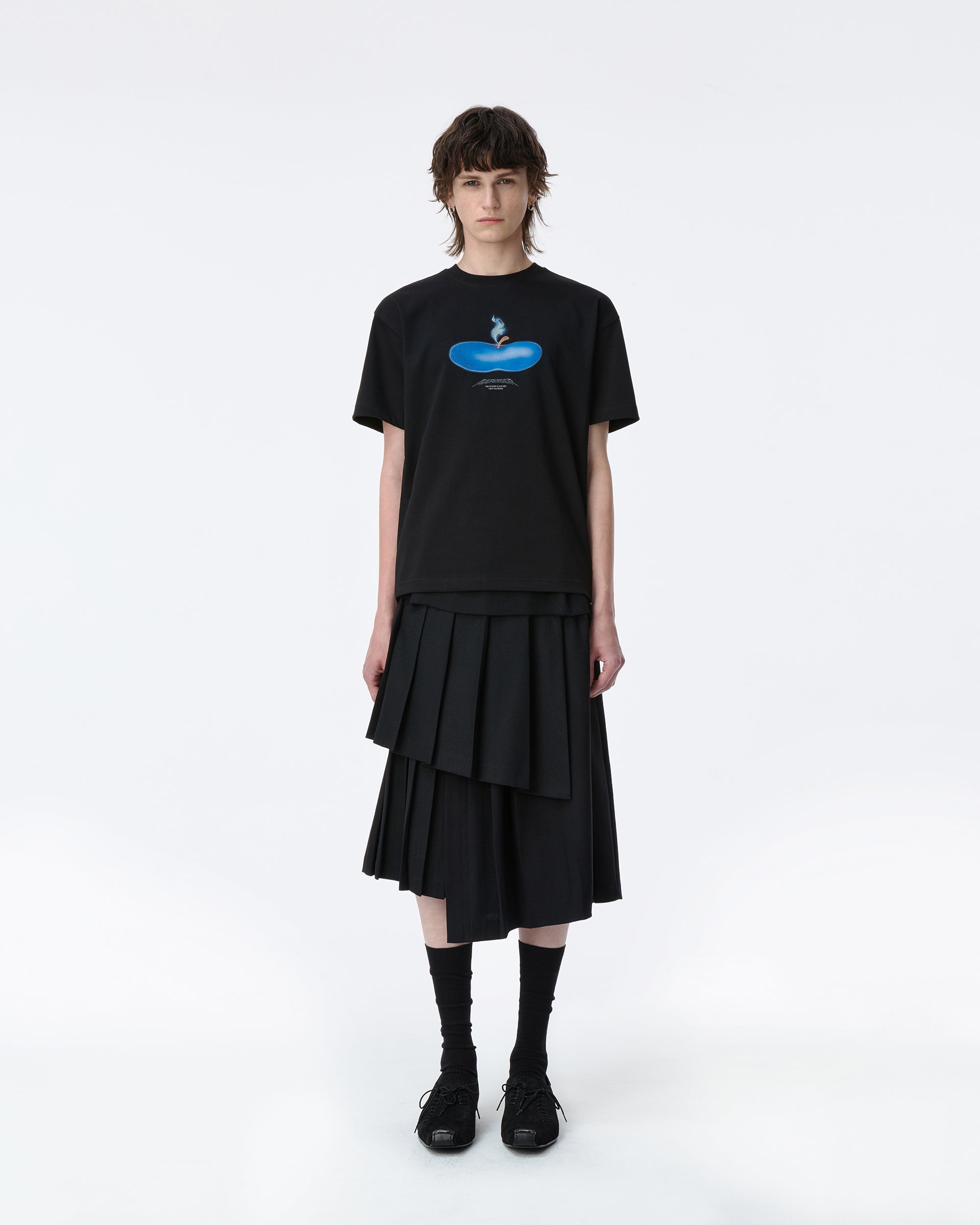 Ader Error - Press Apple T-shirt Product. 46 (Noir) product image 2 | TRAB K-Fashion Australia
