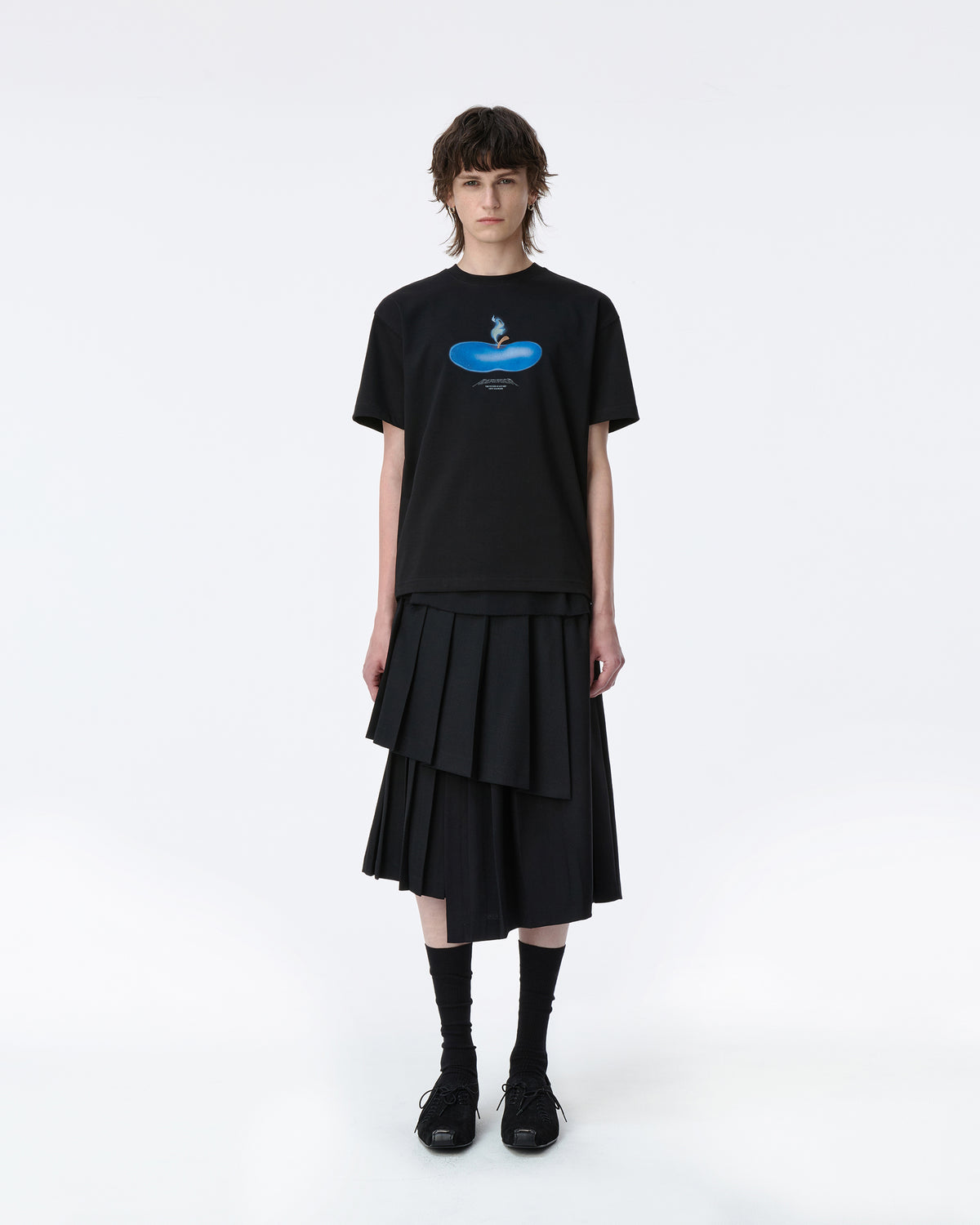 Ader Error - Press Apple T-shirt Product. 46 (Noir) product image 7 | TRAB K-Fashion Australia