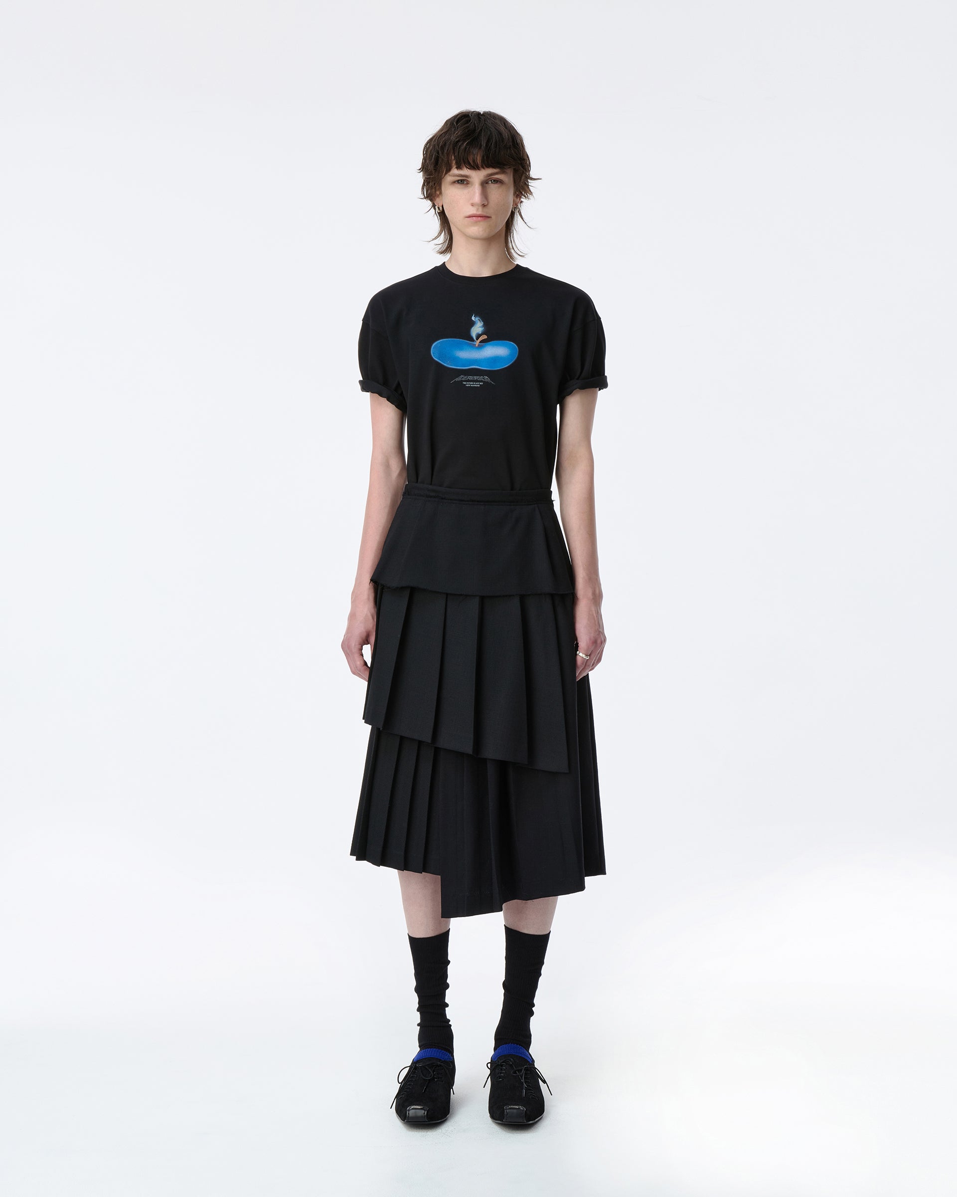 Ader Error - Press Apple T-shirt Product. 46 (Noir) product image 4 | TRAB K-Fashion Australia