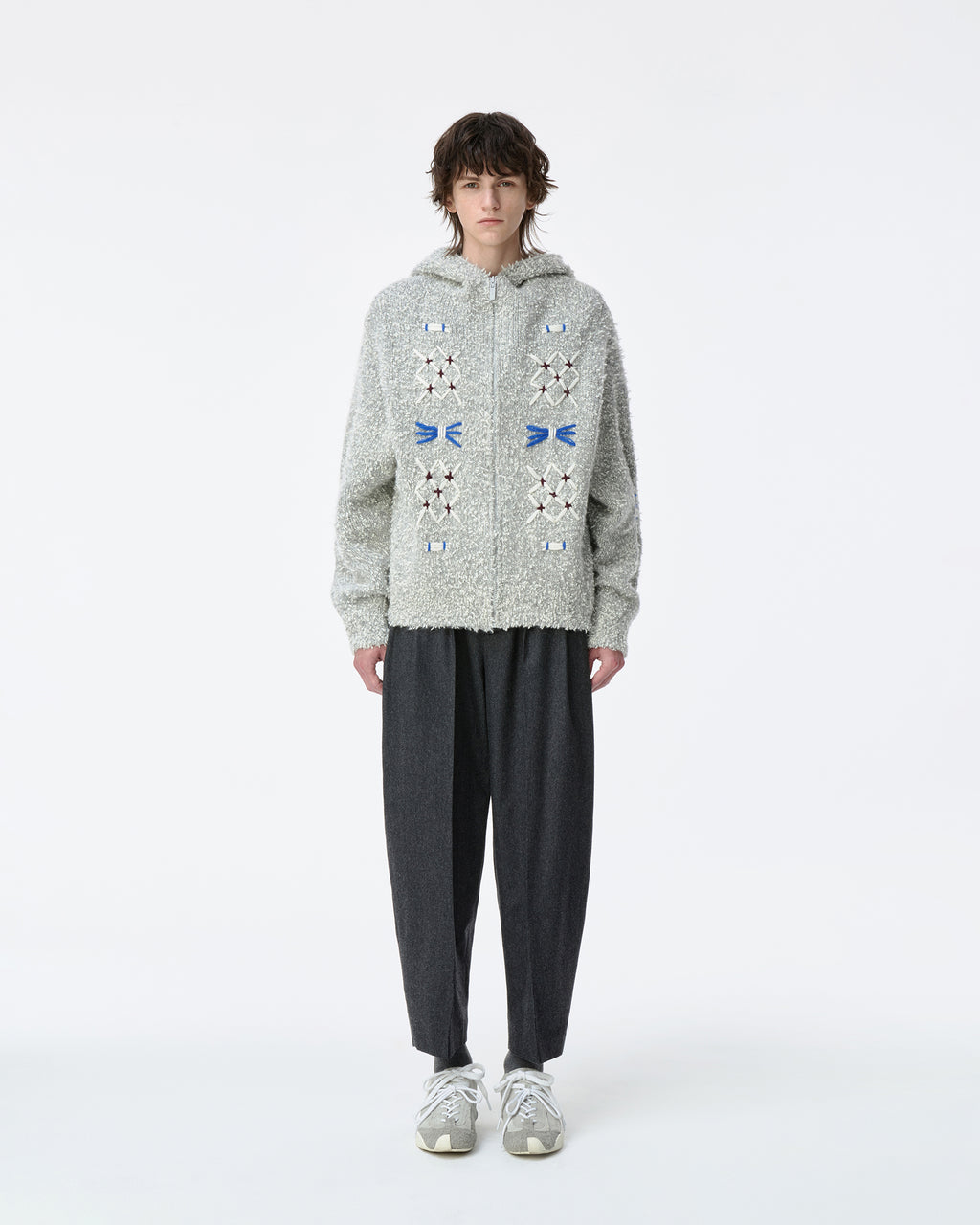 Ader Error - Knit zip-up Product. 32 (Grey) product image 2 | TRAB K-Fashion Australia