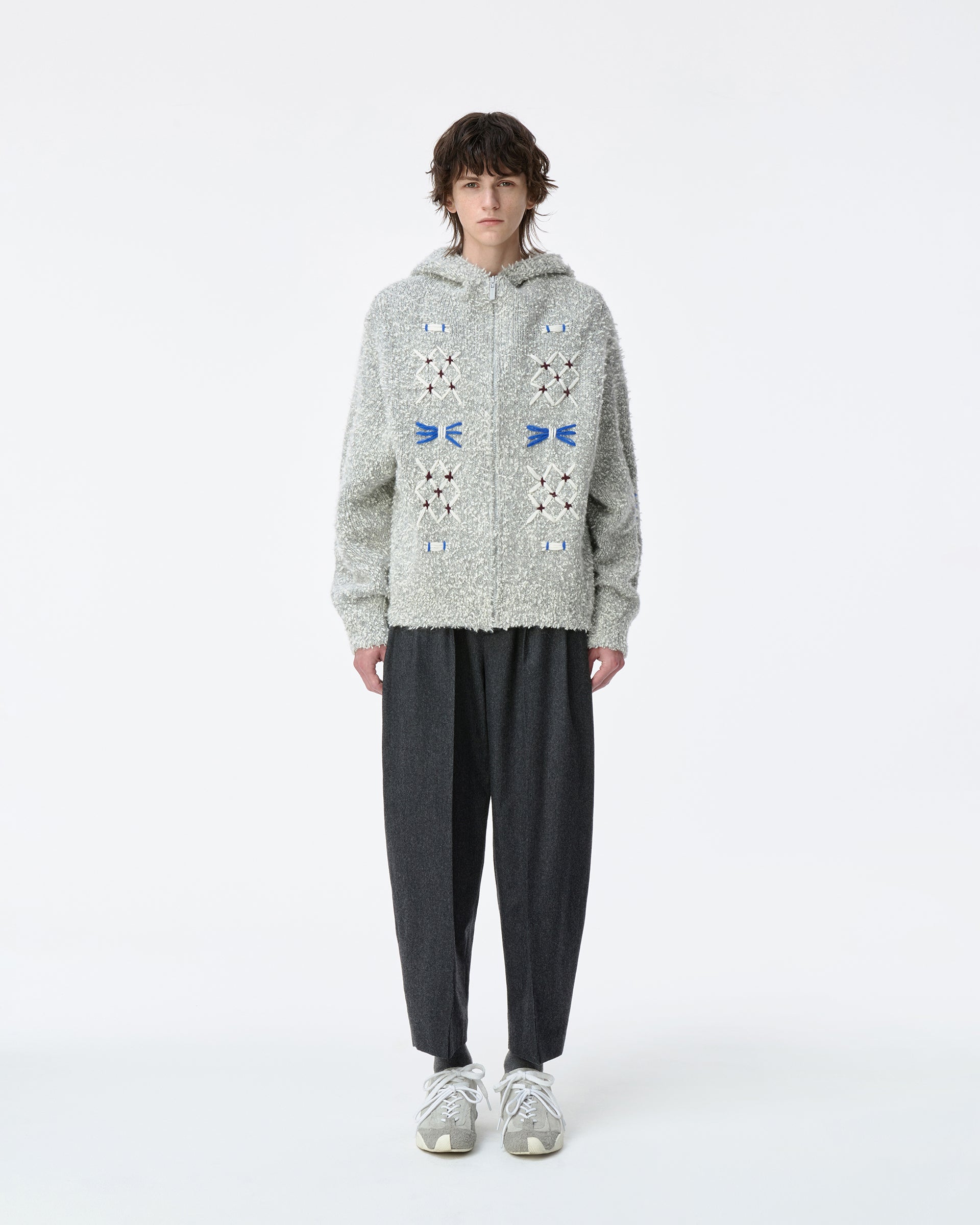 Ader Error - Knit zip-up Product. 32 (Grey) product image 2 | TRAB K-Fashion Australia