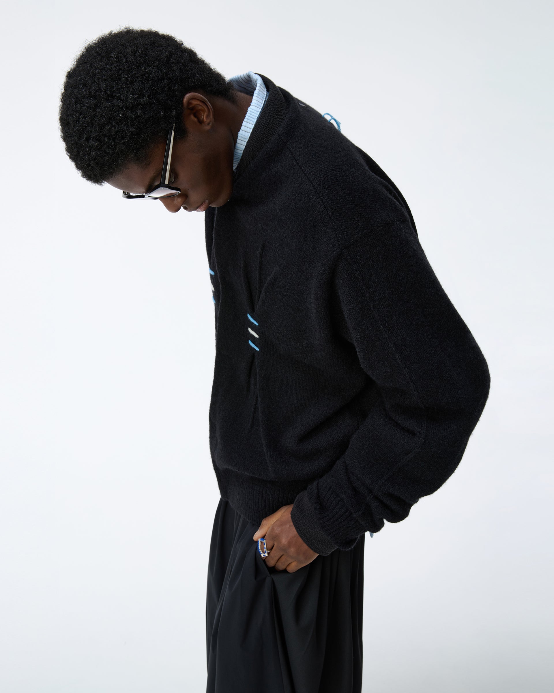 Ader Error - Cardigan Product. 31 (Noir) product image 5 | TRAB K-Fashion Australia