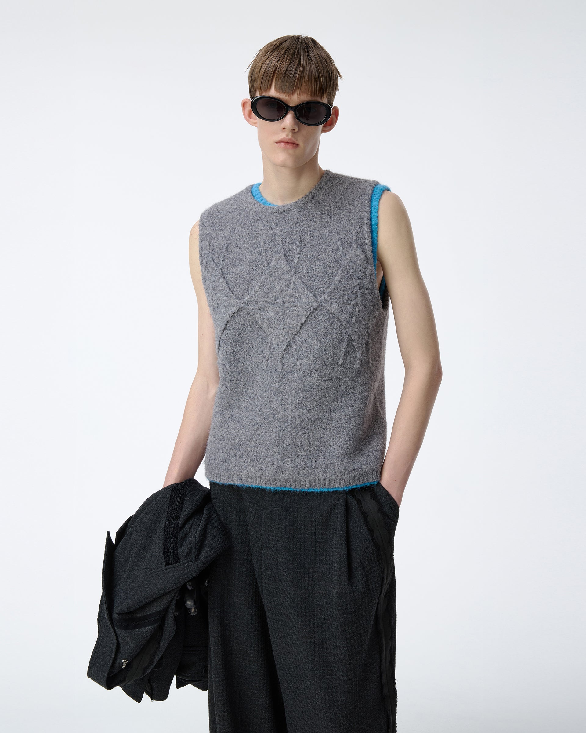 Ader Error - Knit Vest Product. 33 (Grey) product image 12 | TRAB K-Fashion Australia