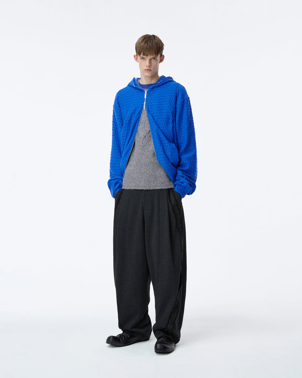 Ader Error - Meadow Hoodie zip-up Product. 28 (Blue) product image 1 | TRAB K-Fashion Australia