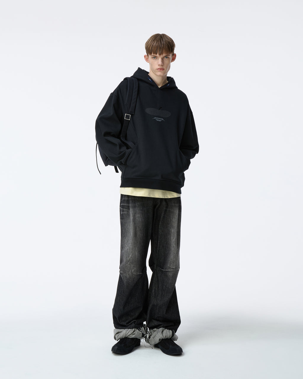 Ader Error - Press Apple Hoodie Product. 29 (Noir) product image 1 | TRAB K-Fashion Australia