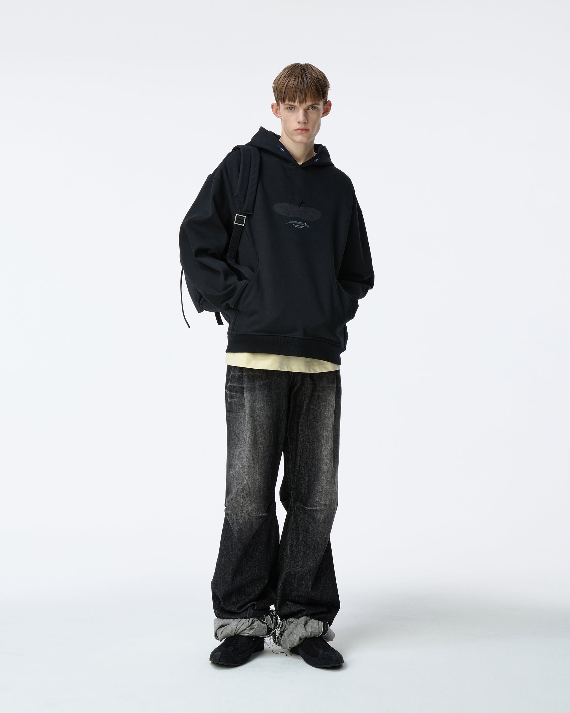 Ader Error - Press Apple Hoodie Product. 29 (Noir) product image 1 | TRAB K-Fashion Australia