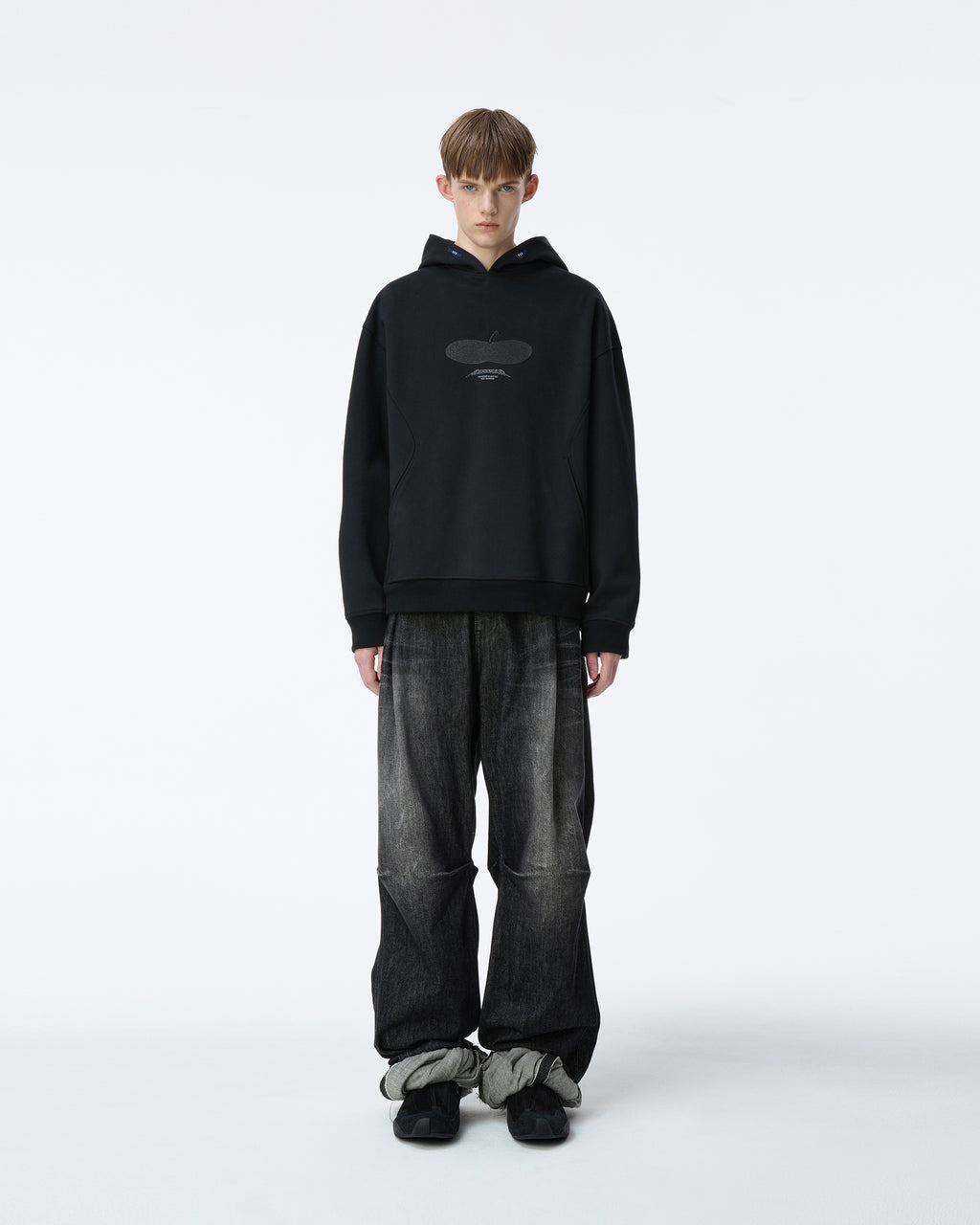 Ader Error - Press Apple Hoodie Product. 29 (Noir) product image 2 | TRAB K-Fashion Australia