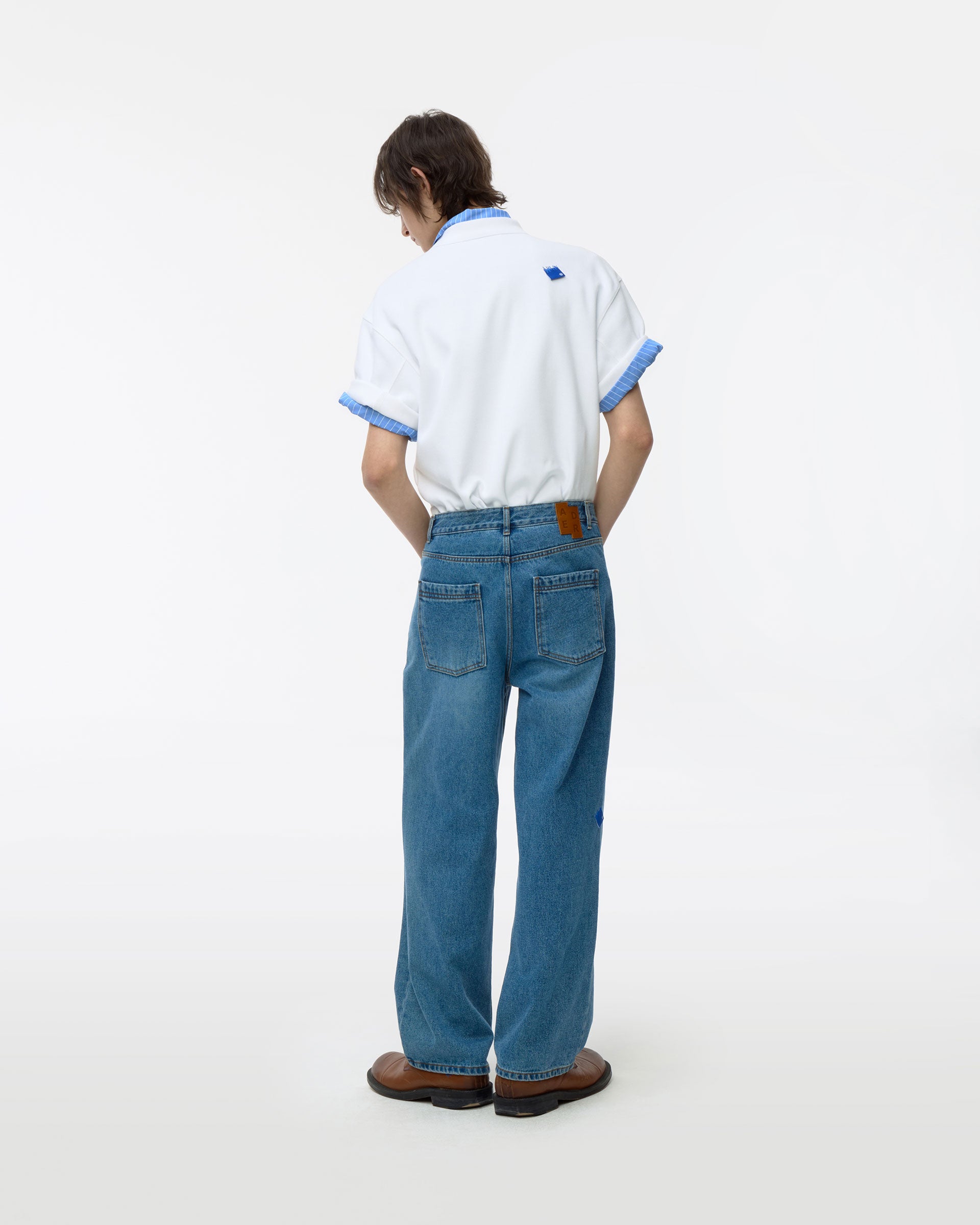 Ader Error - Sig; BL Tag polo t-shirt 01 (Off White) product image 3 | TRAB K-Fashion Australia