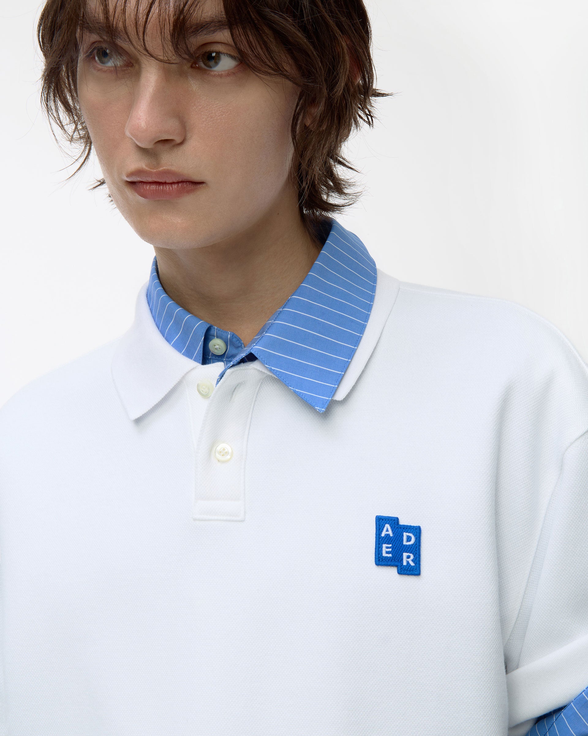 Ader Error - Sig; BL Tag polo t-shirt 01 (Off White) product image 4 | TRAB K-Fashion Australia