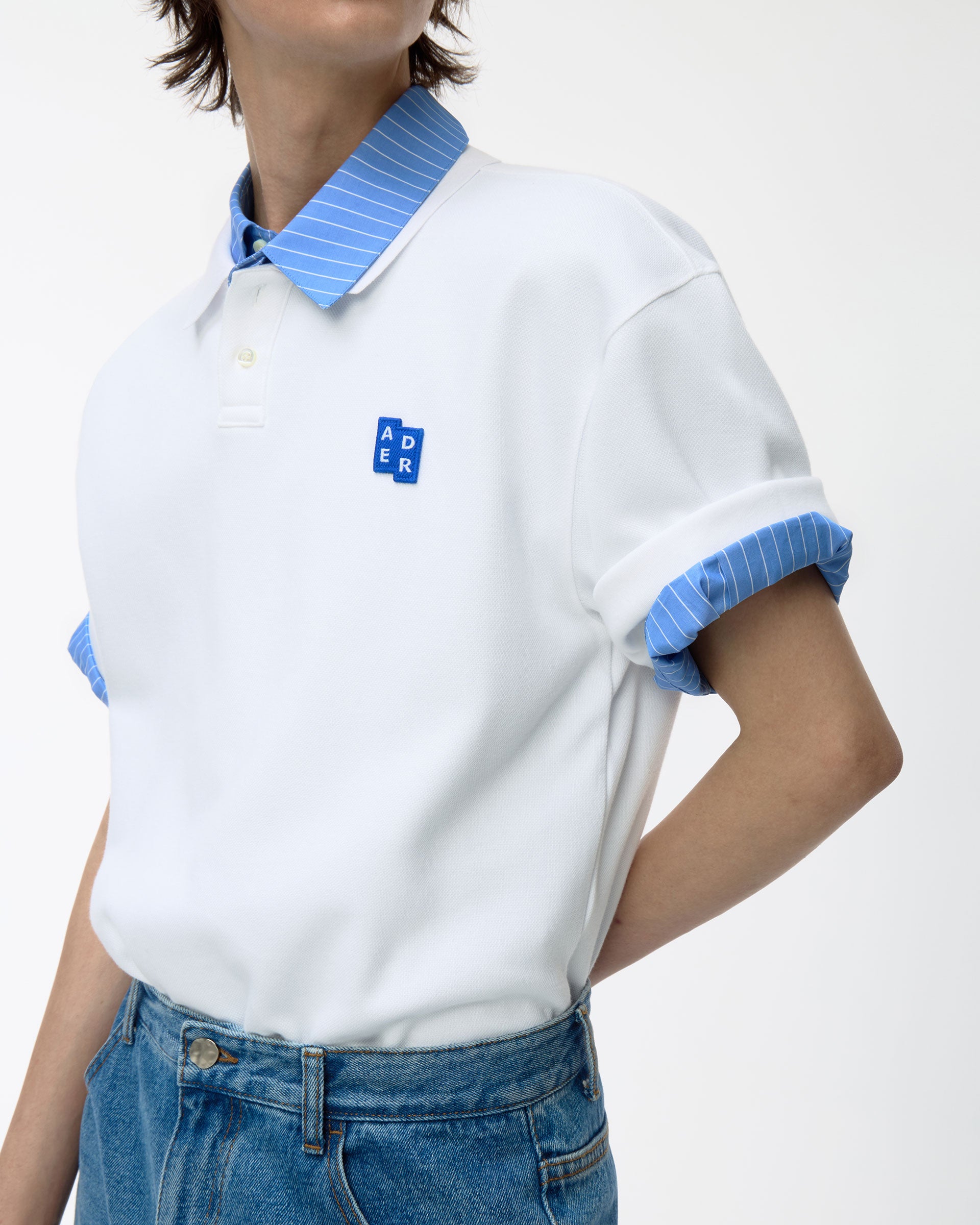 Ader Error - Sig; BL Tag polo t-shirt 01 (Off White) product image 5 | TRAB K-Fashion Australia