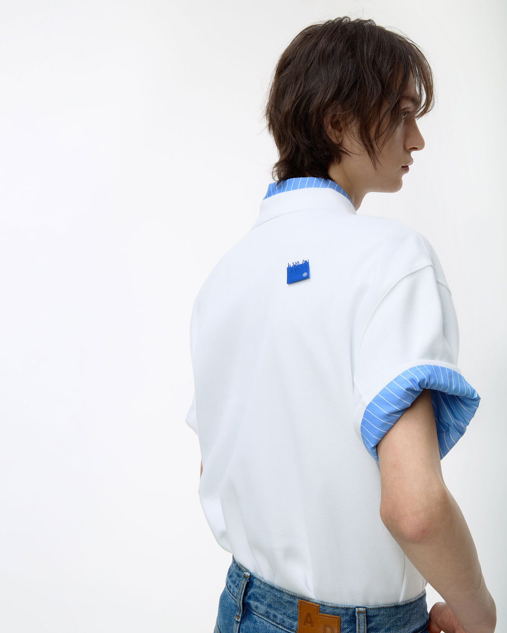 Ader Error - Sig; BL Tag polo t-shirt 01 (Off White) product image 6 | TRAB K-Fashion Australia
