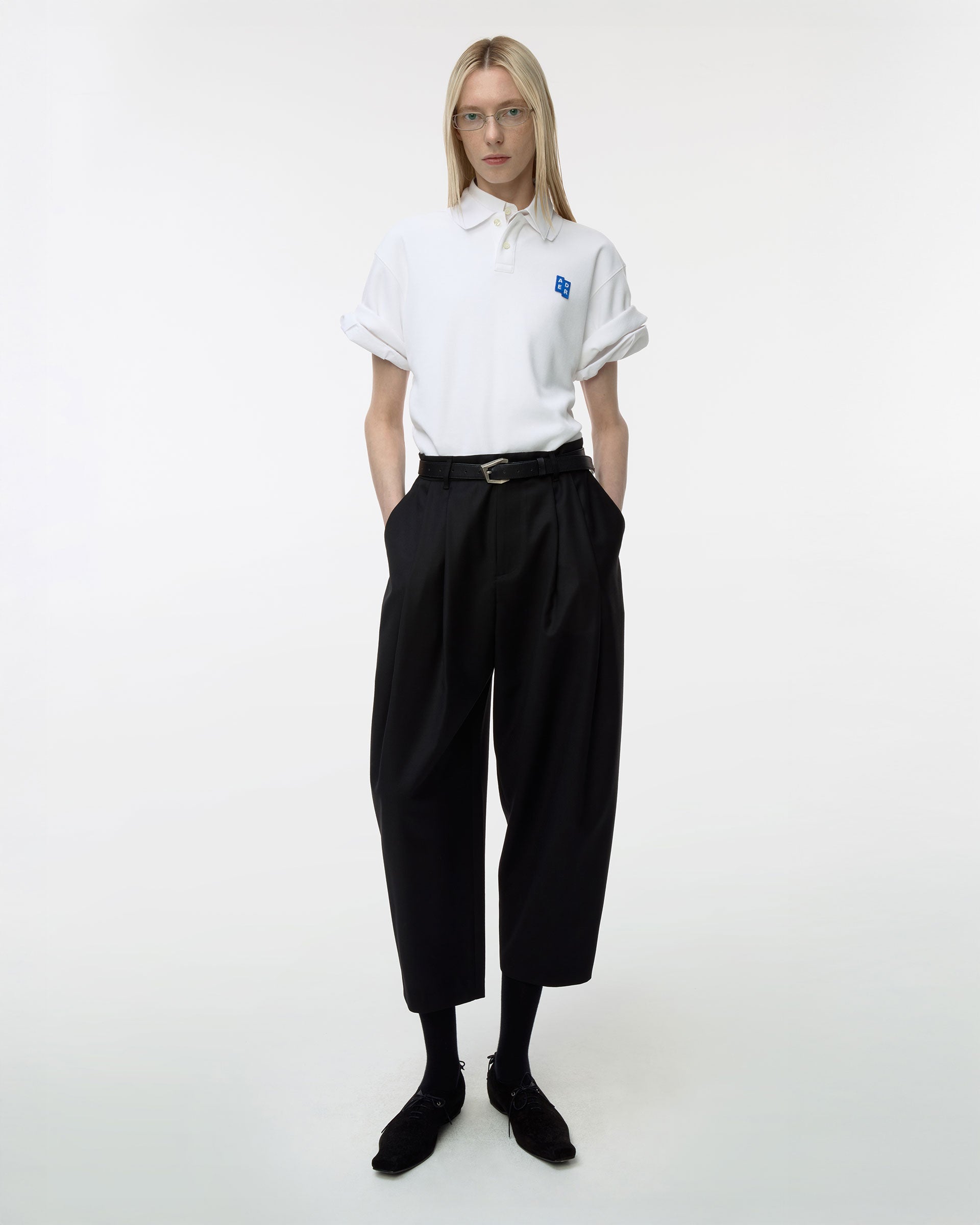 Ader Error - Sig; BL Tag polo t-shirt 01 (Off White) product image 3 | TRAB K-Fashion Australia