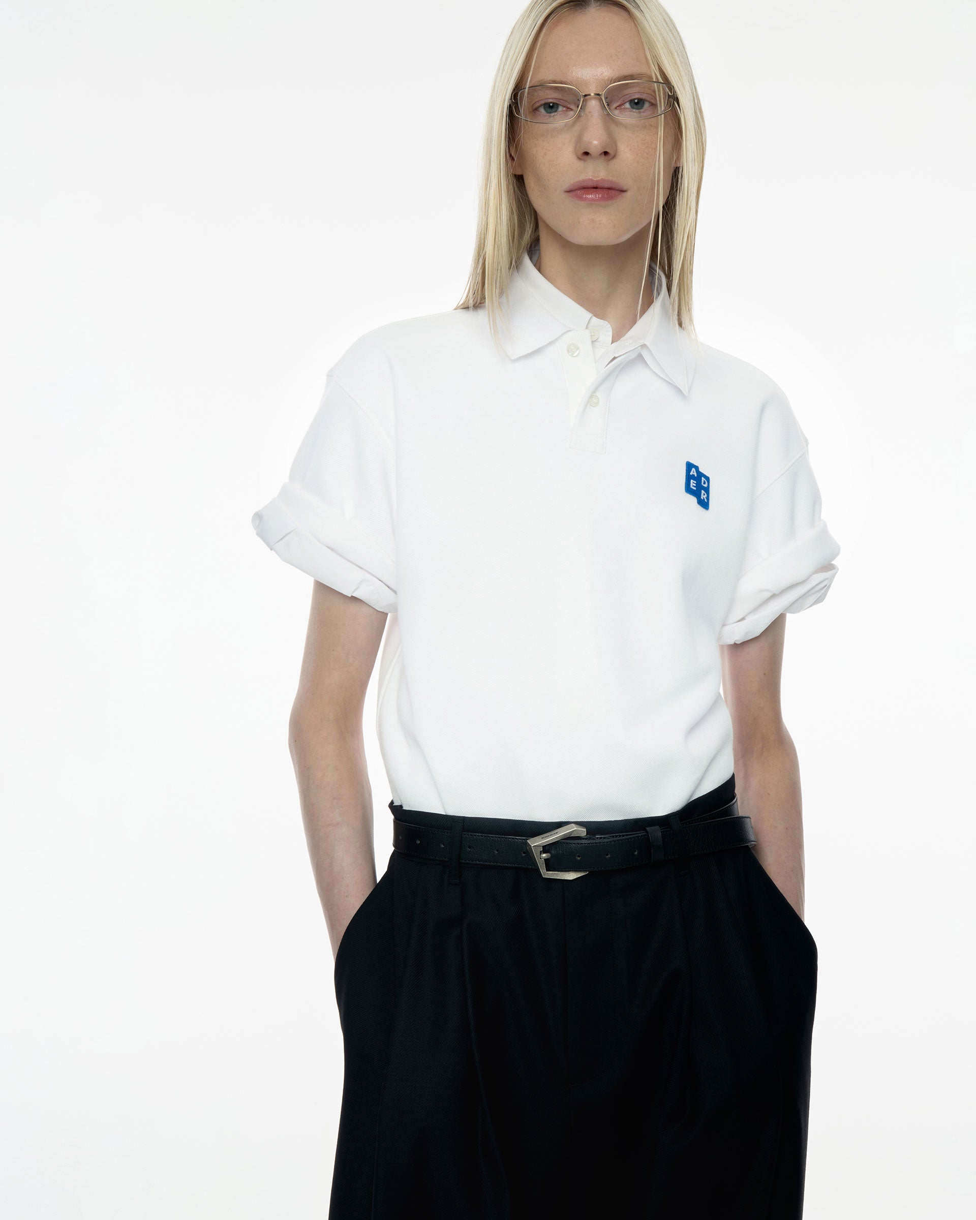 Ader Error - Sig; BL Tag polo t-shirt 01 (Off White) product image 4 | TRAB K-Fashion Australia