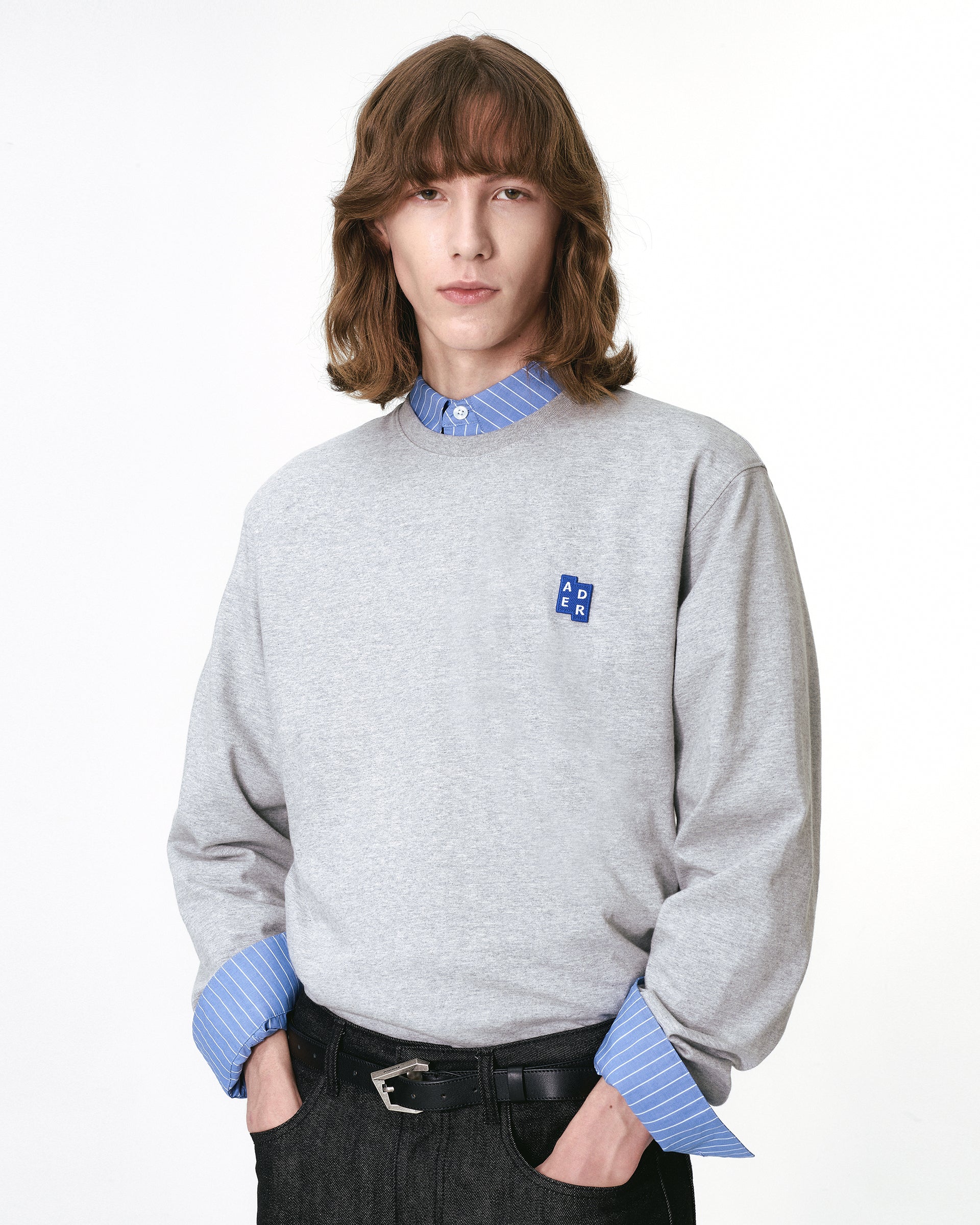 Ader Error - Sig; BL Tag LS t-shirt 01 (Grey) product image 10 | TRAB K-Fashion Australia