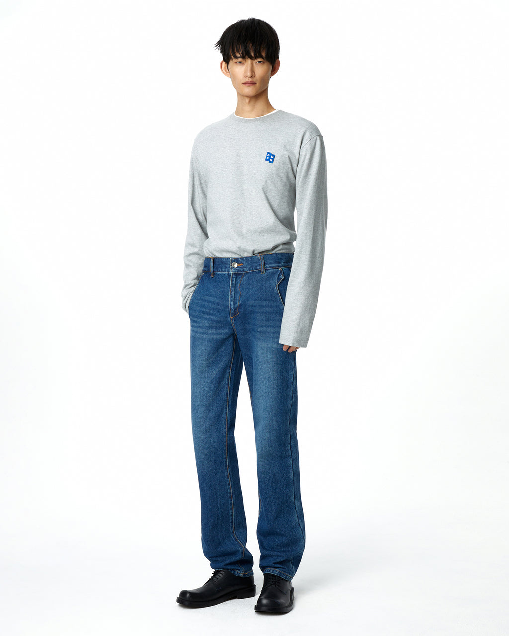 Ader Error - Sig; BL Tag LS t-shirt 01 (Grey) product image 11 | TRAB K-Fashion Australia