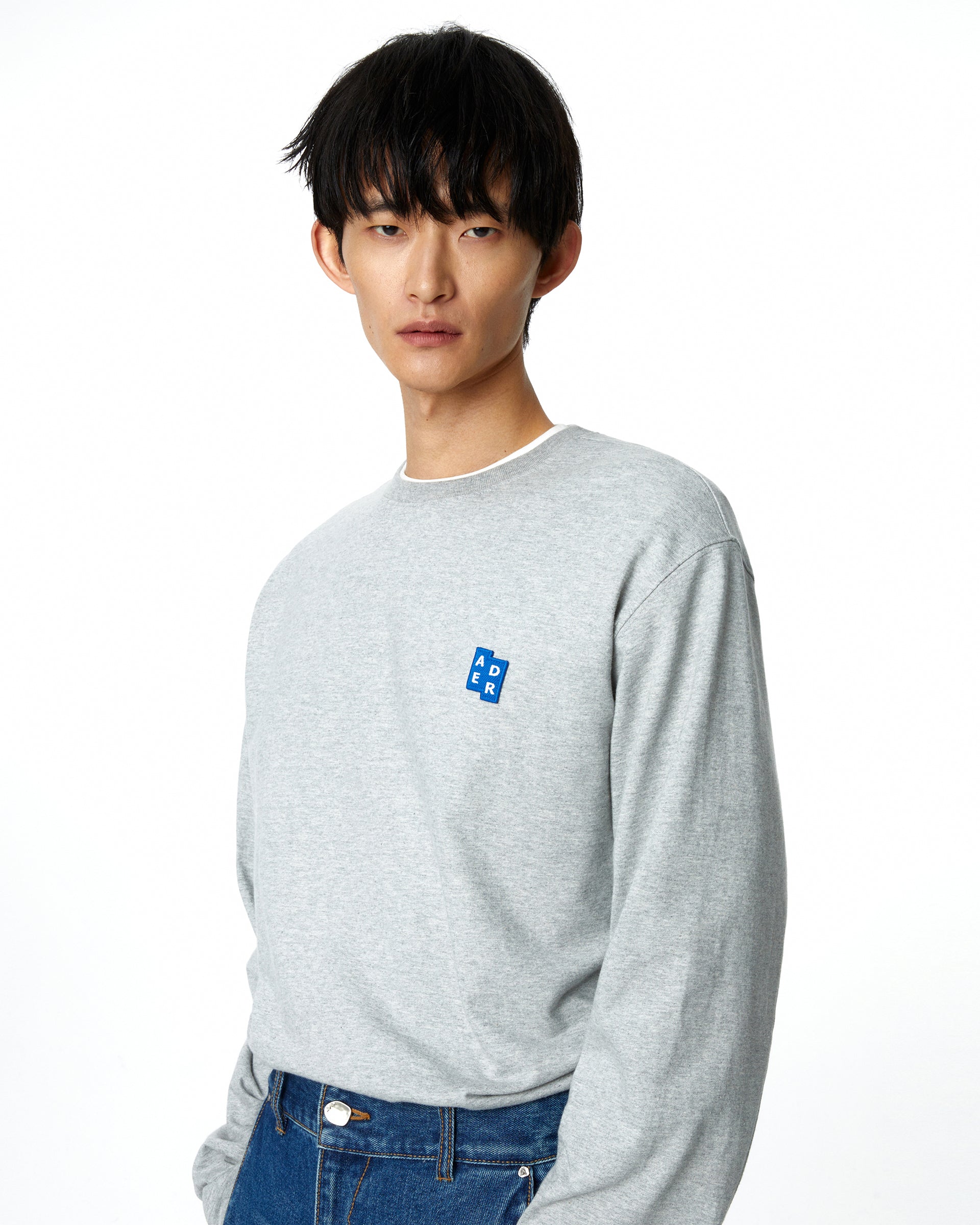 Ader Error - Sig; BL Tag LS t-shirt 01 (Grey) product image 12 | TRAB K-Fashion Australia