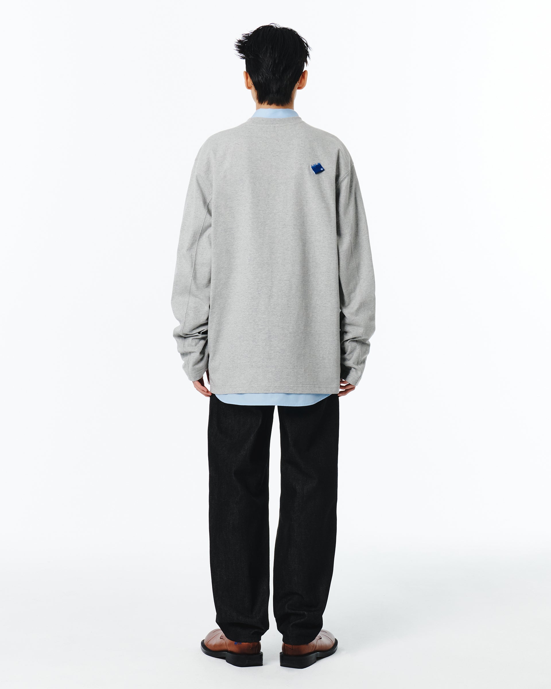 Ader Error - Sig; BL Tag LS t-shirt 01 (Grey) product image 6 | TRAB K-Fashion Australia