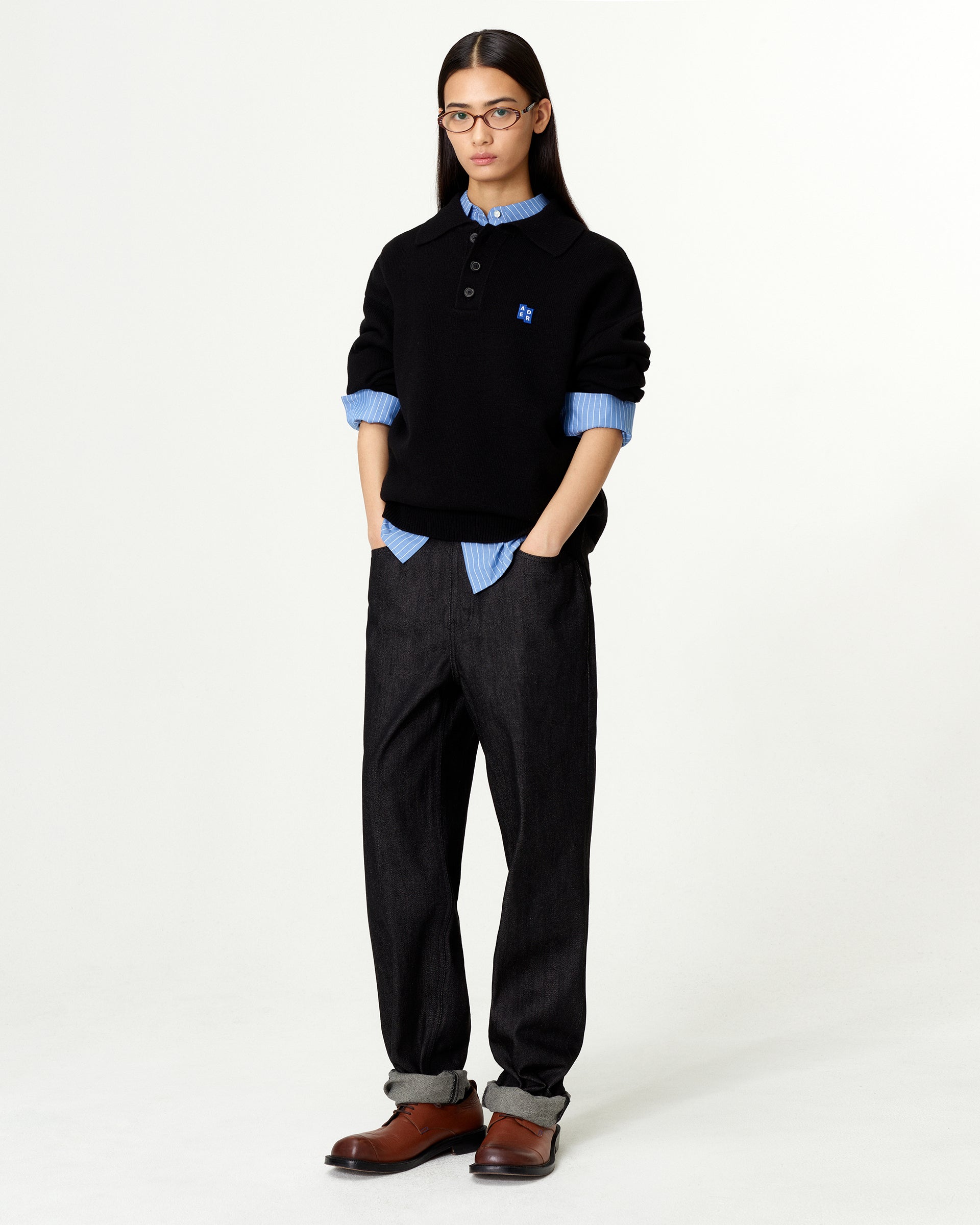 Ader Error - Sig; BL Tag knit 02 (Noir) product image 1 | TRAB K-Fashion Australia