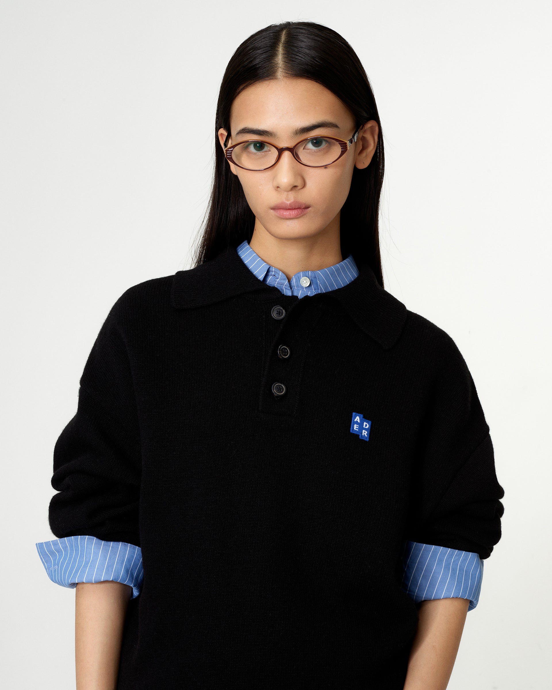 Ader Error - Sig; BL Tag knit 02 (Noir) product image 2 | TRAB K-Fashion Australia