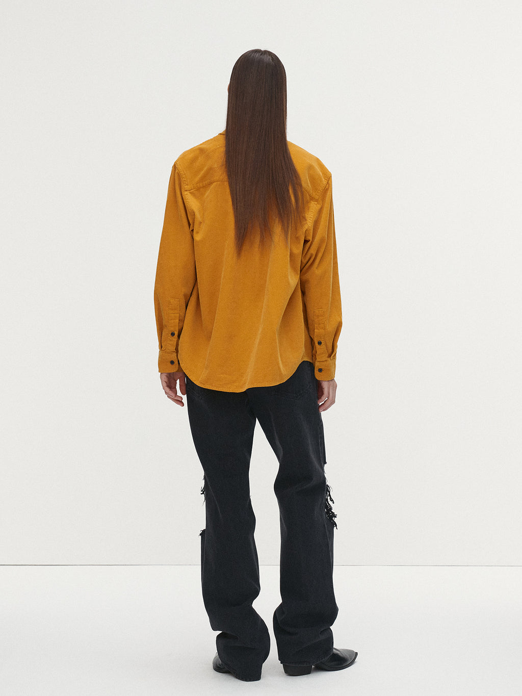 Tonywack - Washed Corduroy Distressed Shirt (Mustard) product image 3 | TRAB K-Fashion Australia