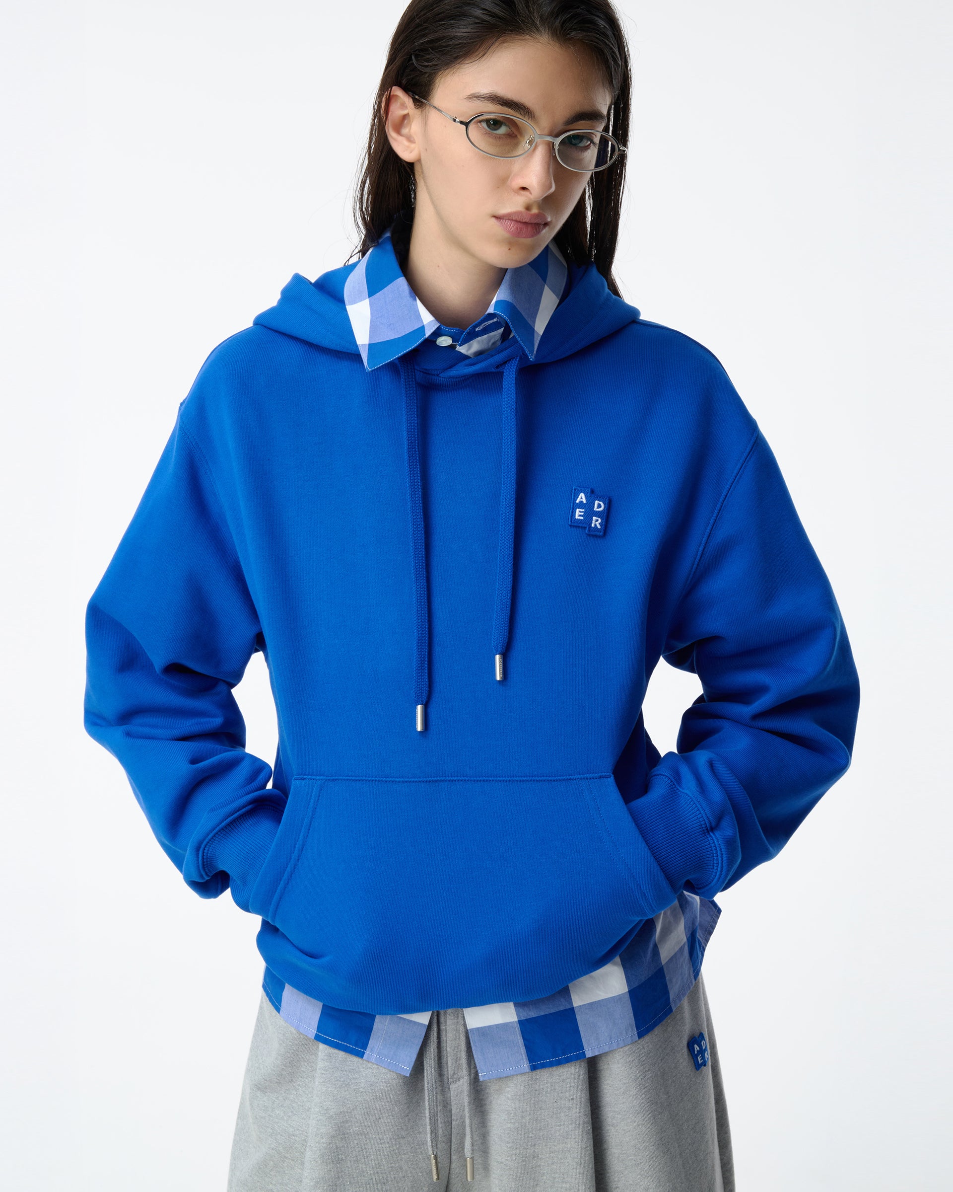 Ader Error - Sig; BL Tag hoodie 01 (Blue) product image 4 | TRAB K-Fashion Australia