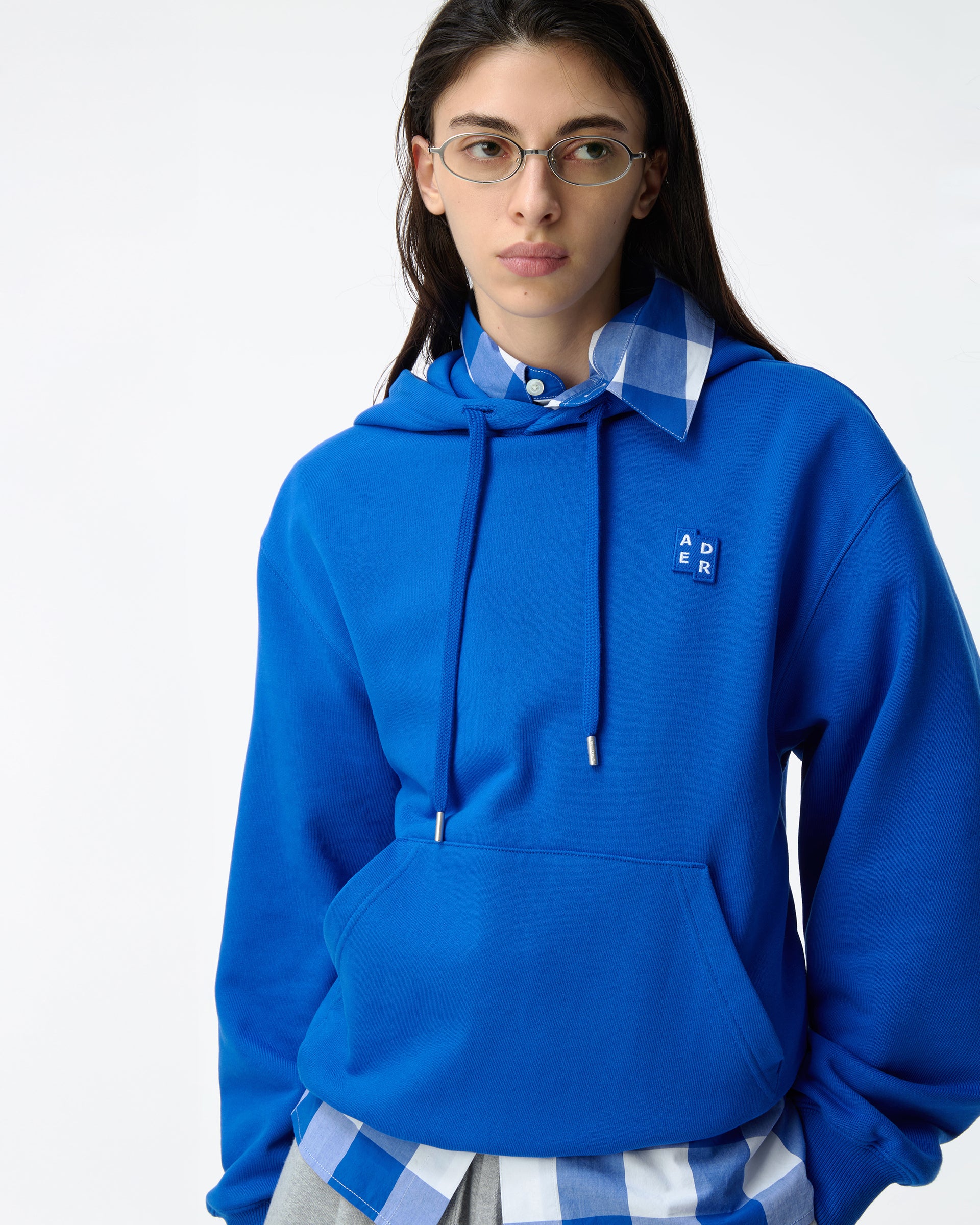 Ader Error - Sig; BL Tag hoodie 01 (Blue) product image 5 | TRAB K-Fashion Australia