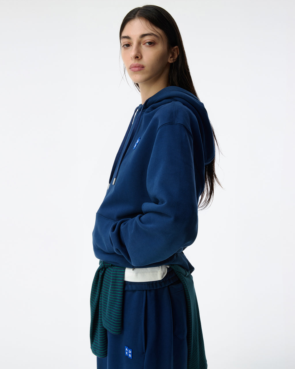 Ader Error - Sig; BL Tag hoodie 01 (Navy) product image 3 | TRAB K-Fashion Australia