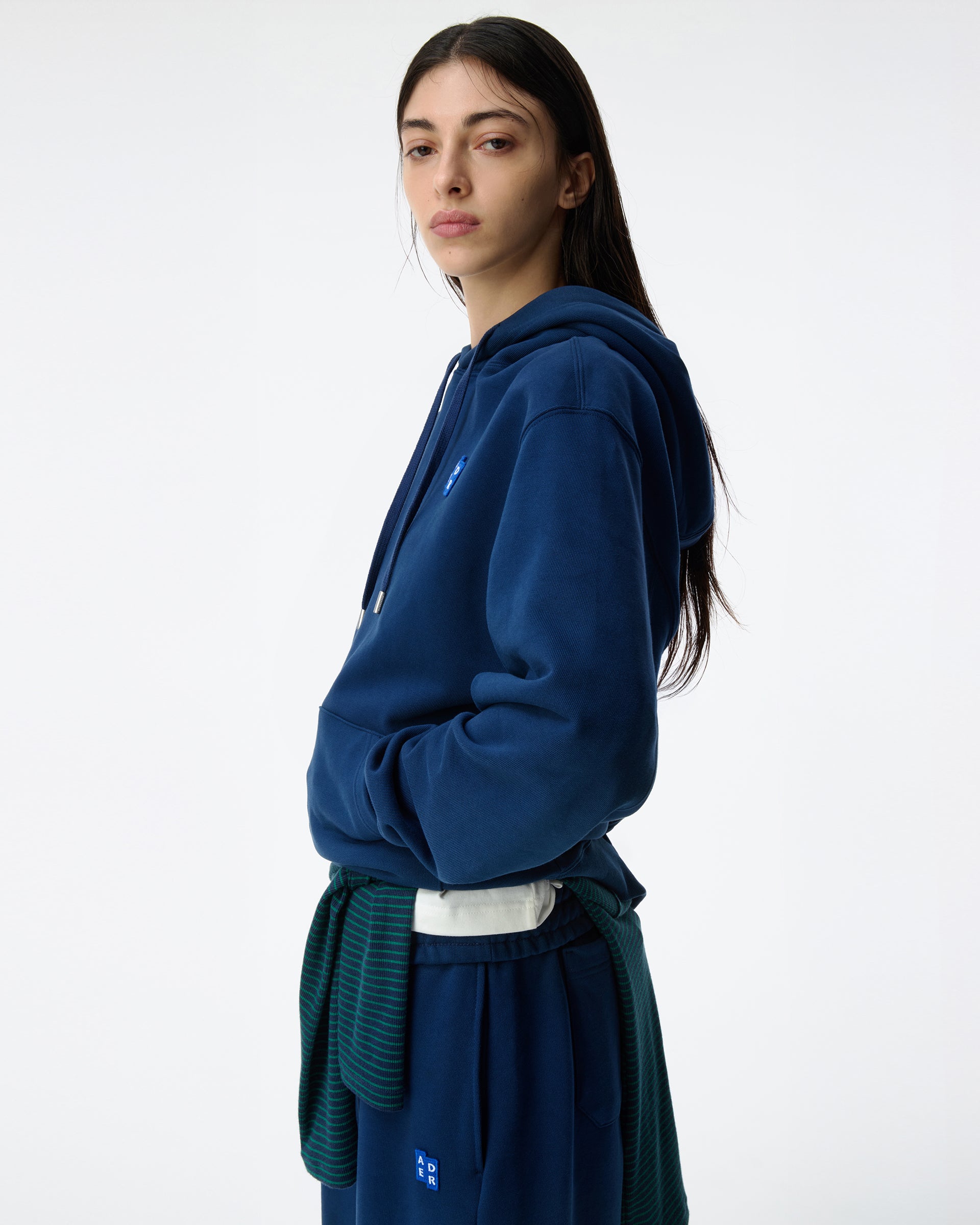 Ader Error - Sig; BL Tag hoodie 01 (Navy) product image 3 | TRAB K-Fashion Australia