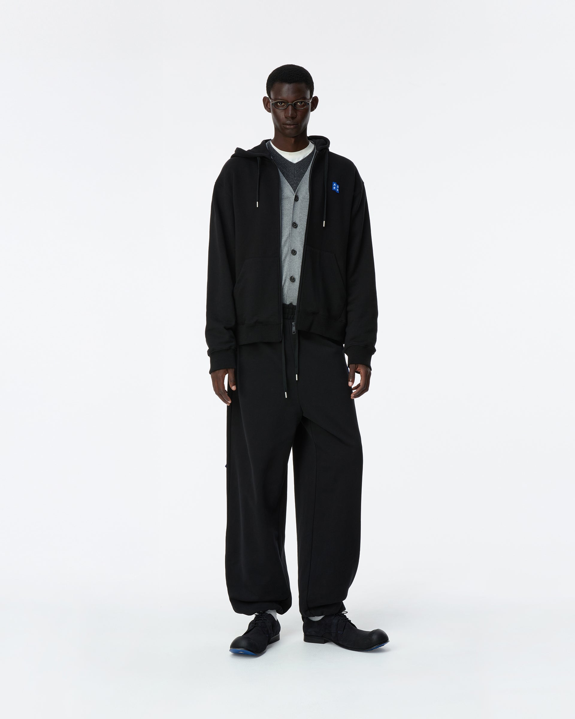 Ader Error - Sig；BL Tag 拉链连帽衫01（黑色）| TRAB K-Fashion A
