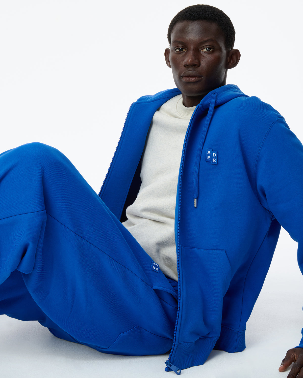 Ader Error - Sig; BL Tag hoodie zip-up 01 (Z-Blue) product image 5 | TRAB K-Fashion Australia